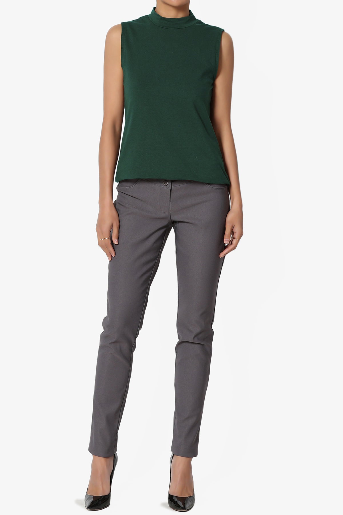 Kahiko Sleeveless Mock Neck Tee PLUS