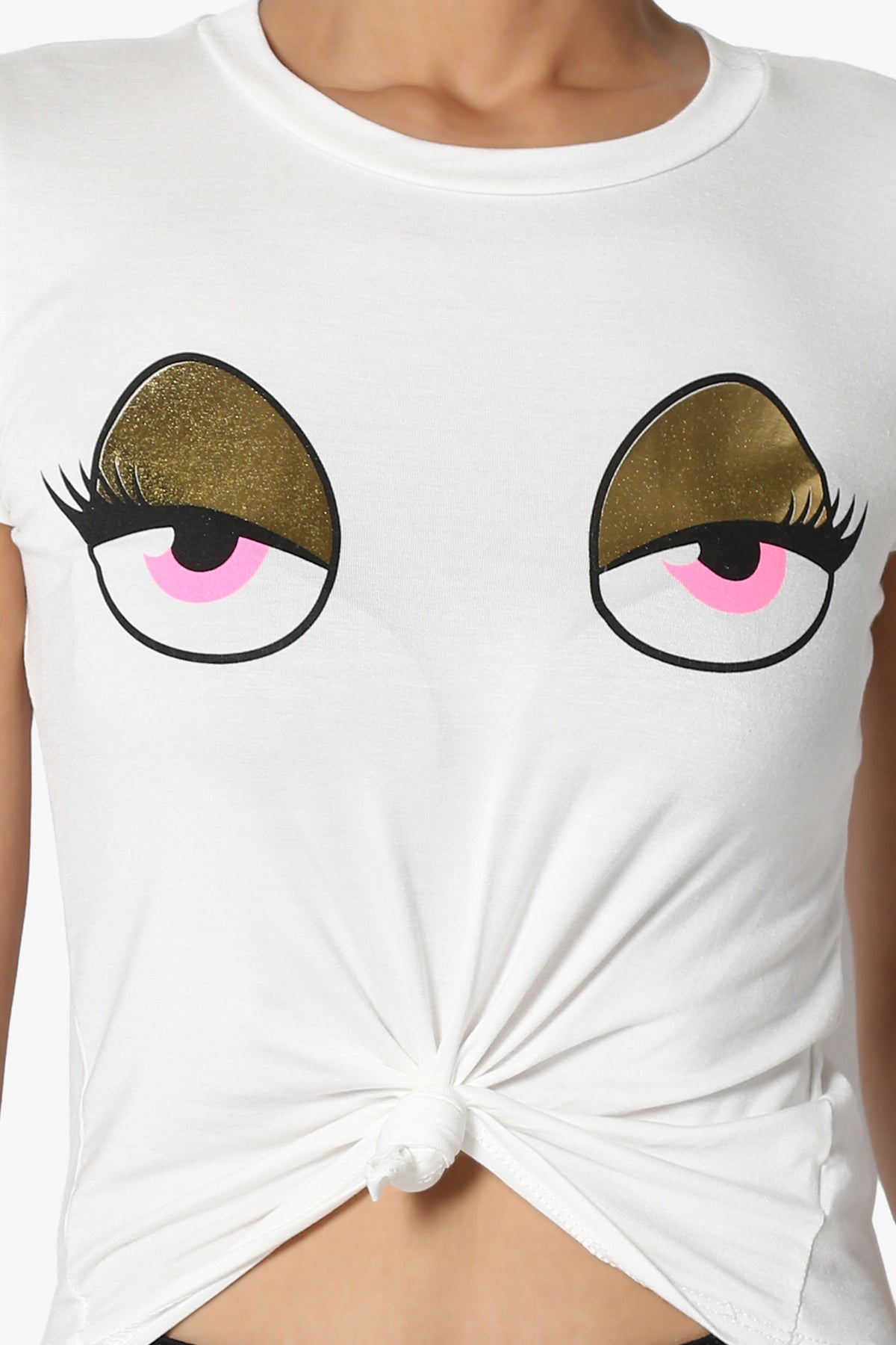 Sanderson Big Eye Print Crop Tee