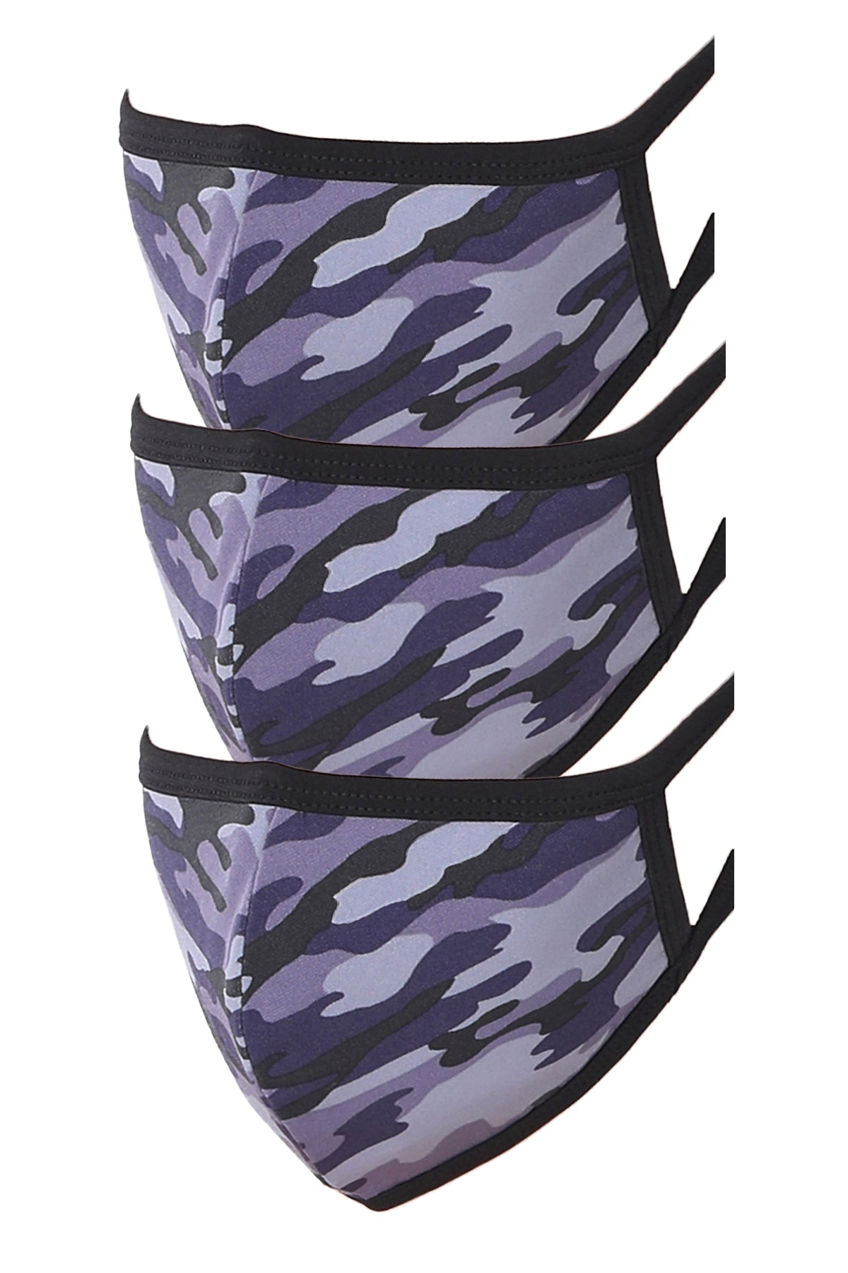 3 PACK Washable Cotton MASK With Lining Camouflage