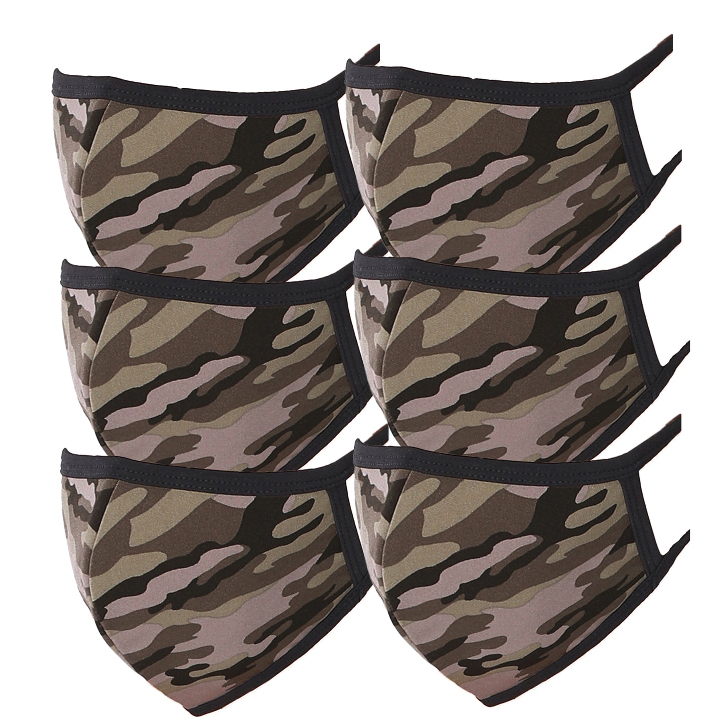 3 PACK Washable Cotton MASK With Lining Camouflage