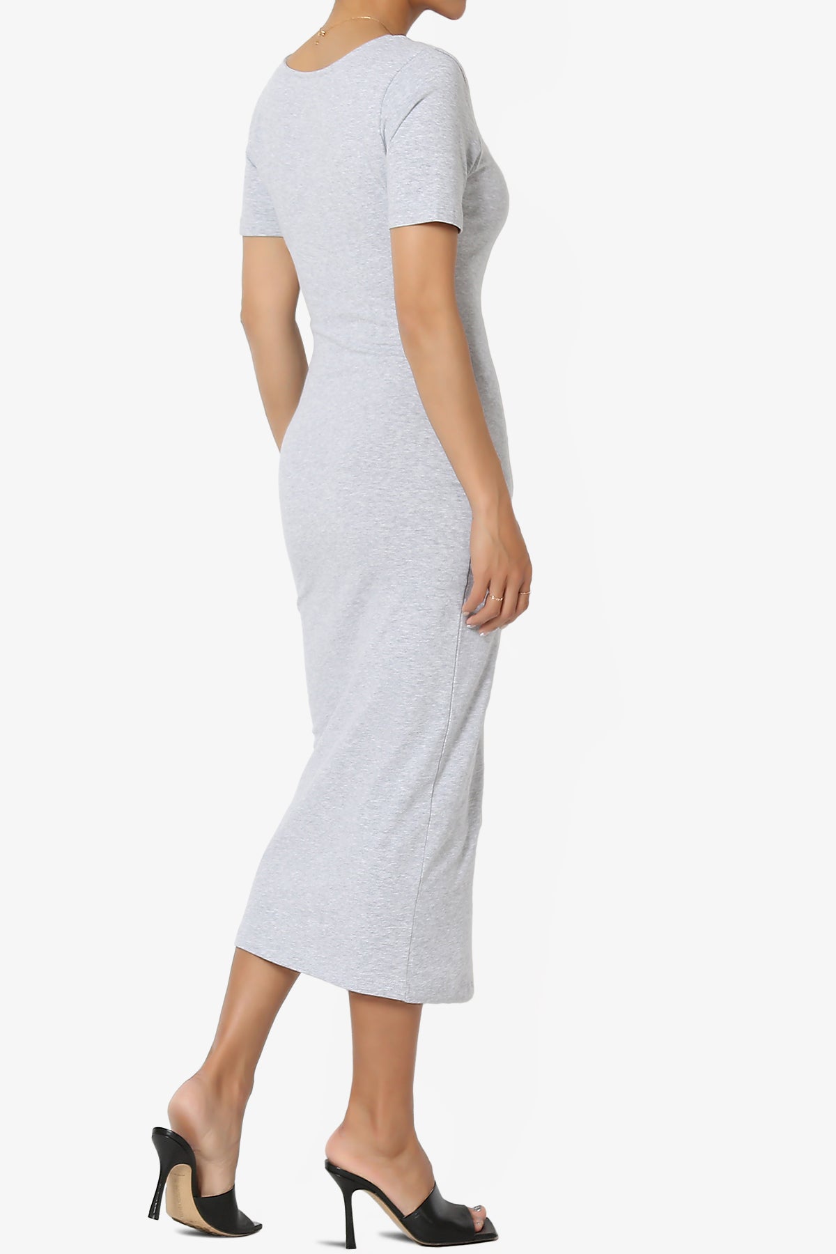 Fontella Short Sleeve Square Neck Bodycon Dress