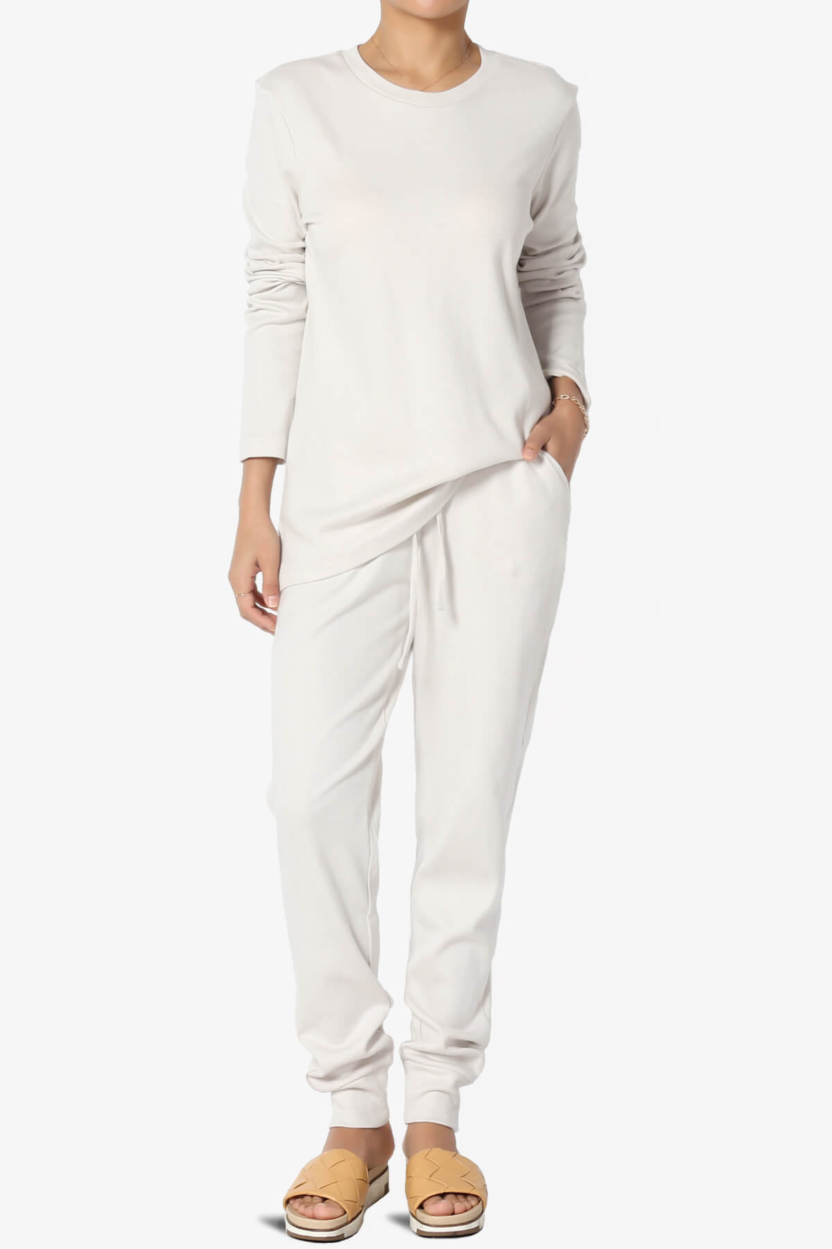 Gibbs Long Sleeve T-Shirt & Jogger Set BONE_1