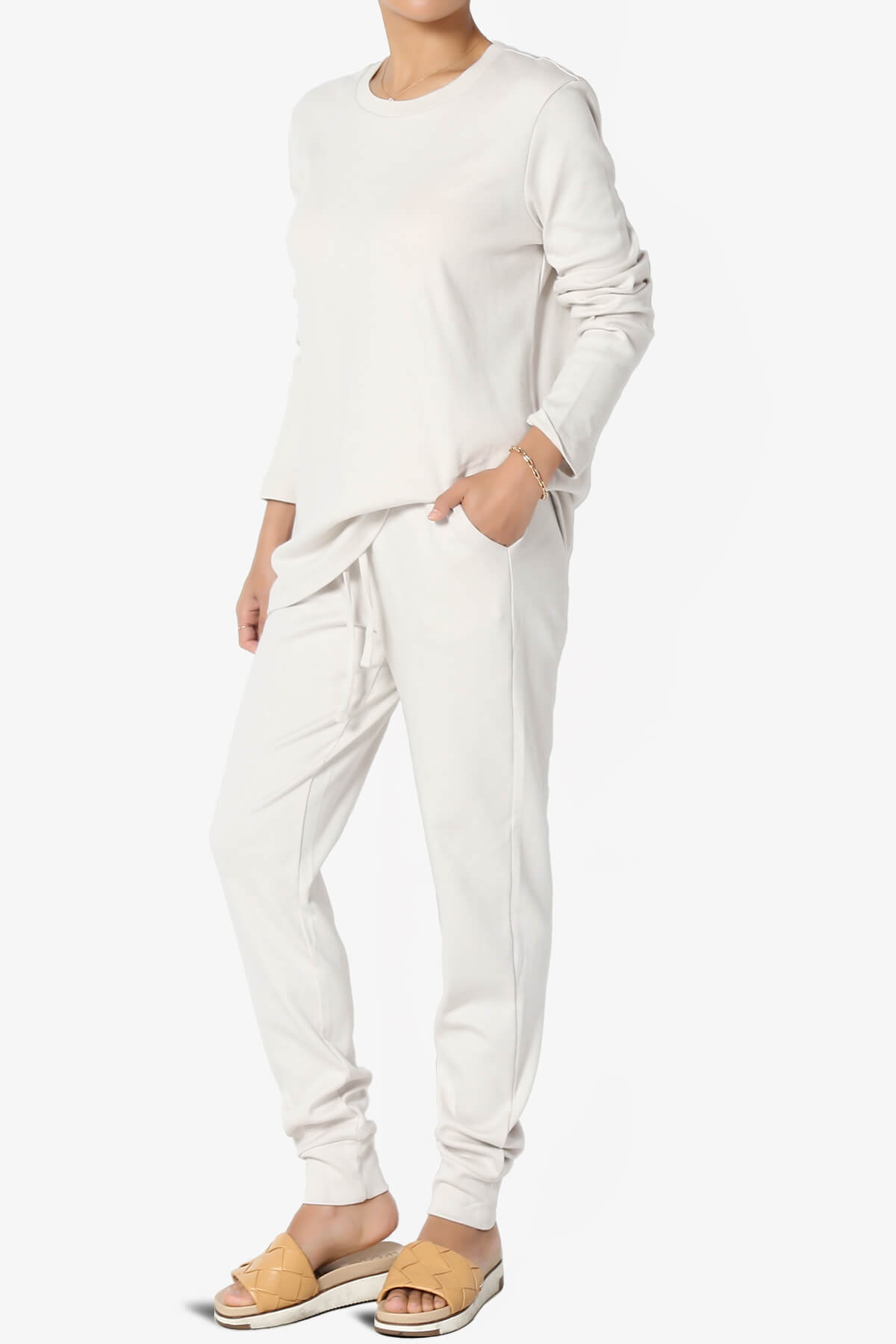 Gibbs Long Sleeve T-Shirt & Jogger Set BONE_3