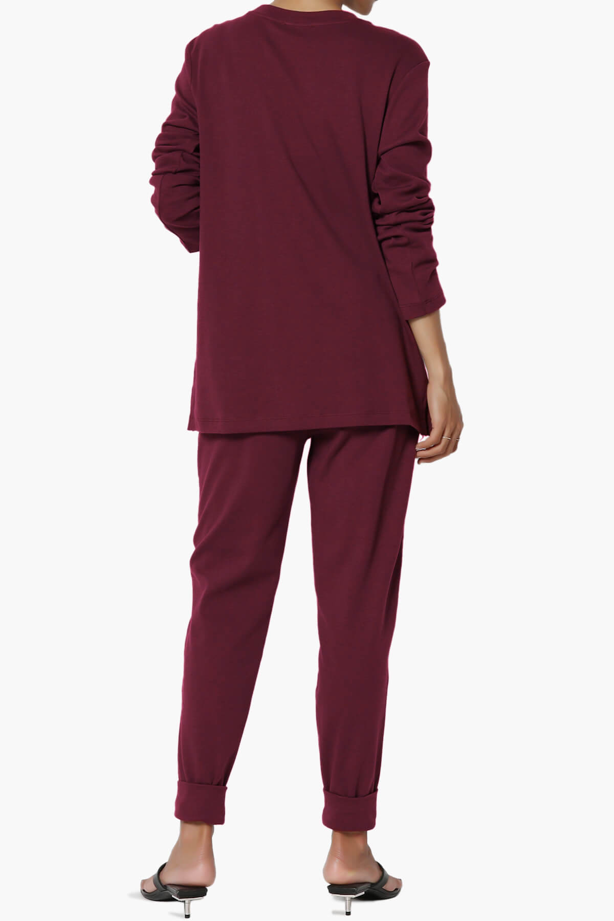 Gibbs Long Sleeve T-Shirt & Jogger Set DARK BURGUNDY_2