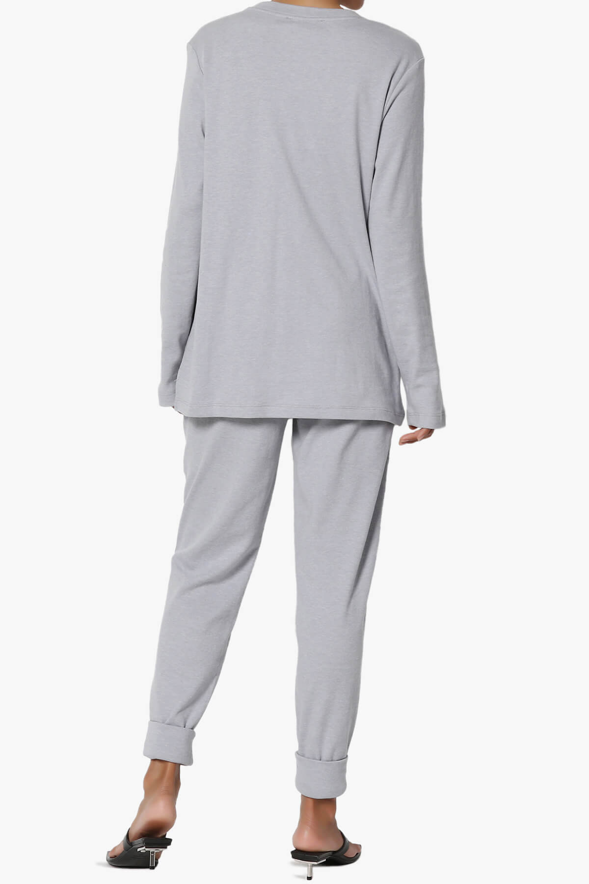 Gibbs Long Sleeve T-Shirt & Jogger Set HEATHER GREY_2