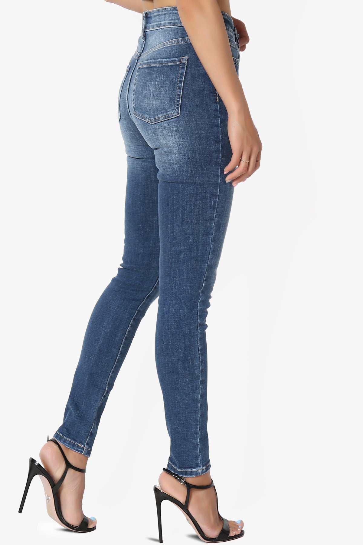 Louella High Rise Stretch Skinny Jeans in Dark