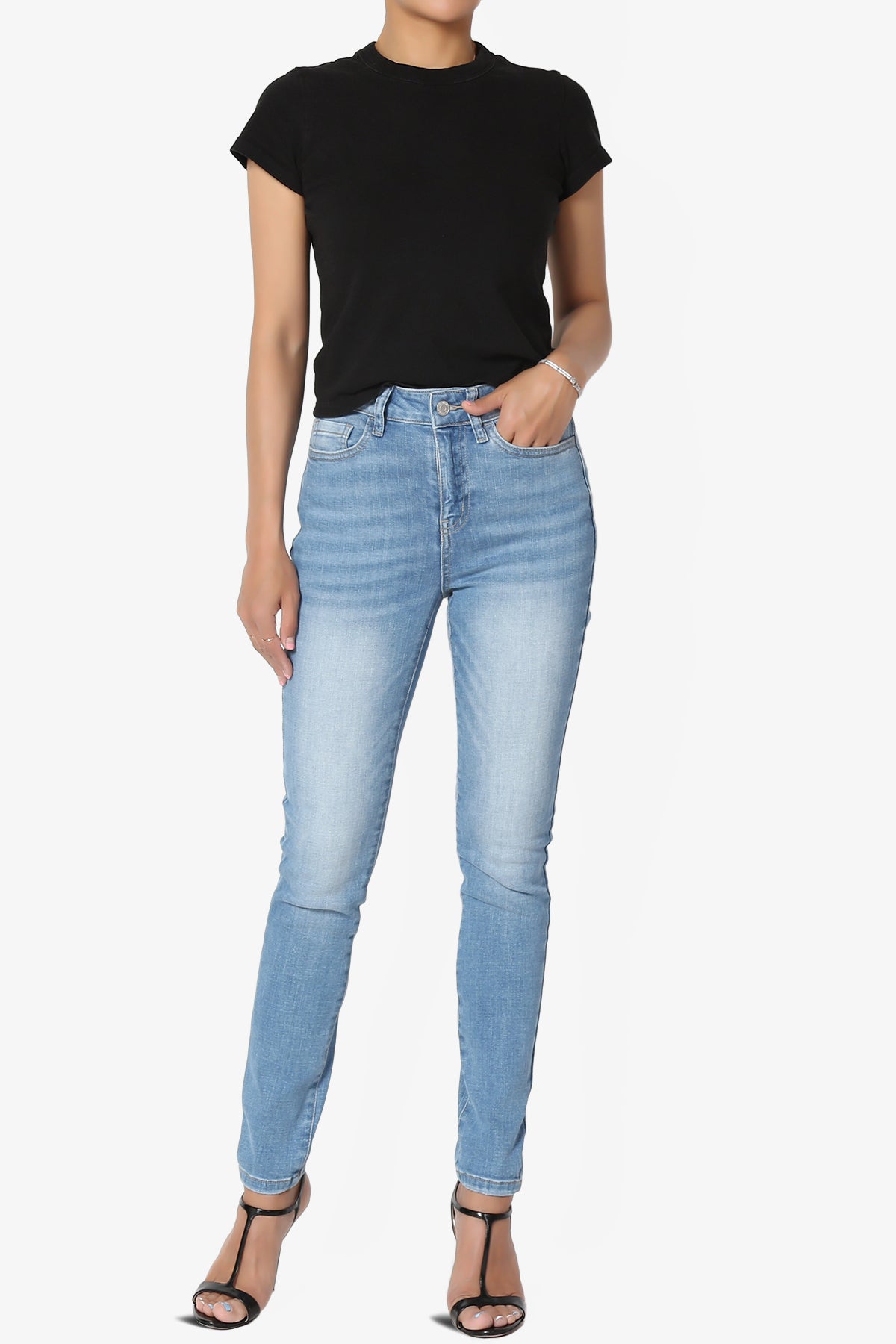 Louella High Rise Stretch Skinny Jeans in Light