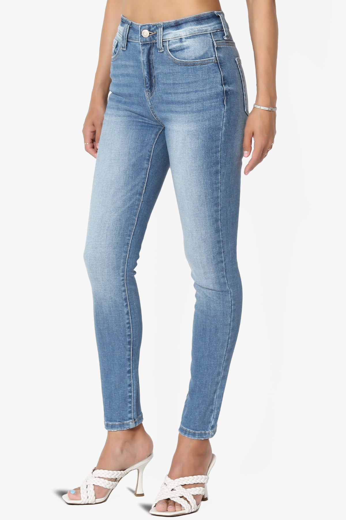 Louella High Rise Stretch Skinny Jeans in Medium