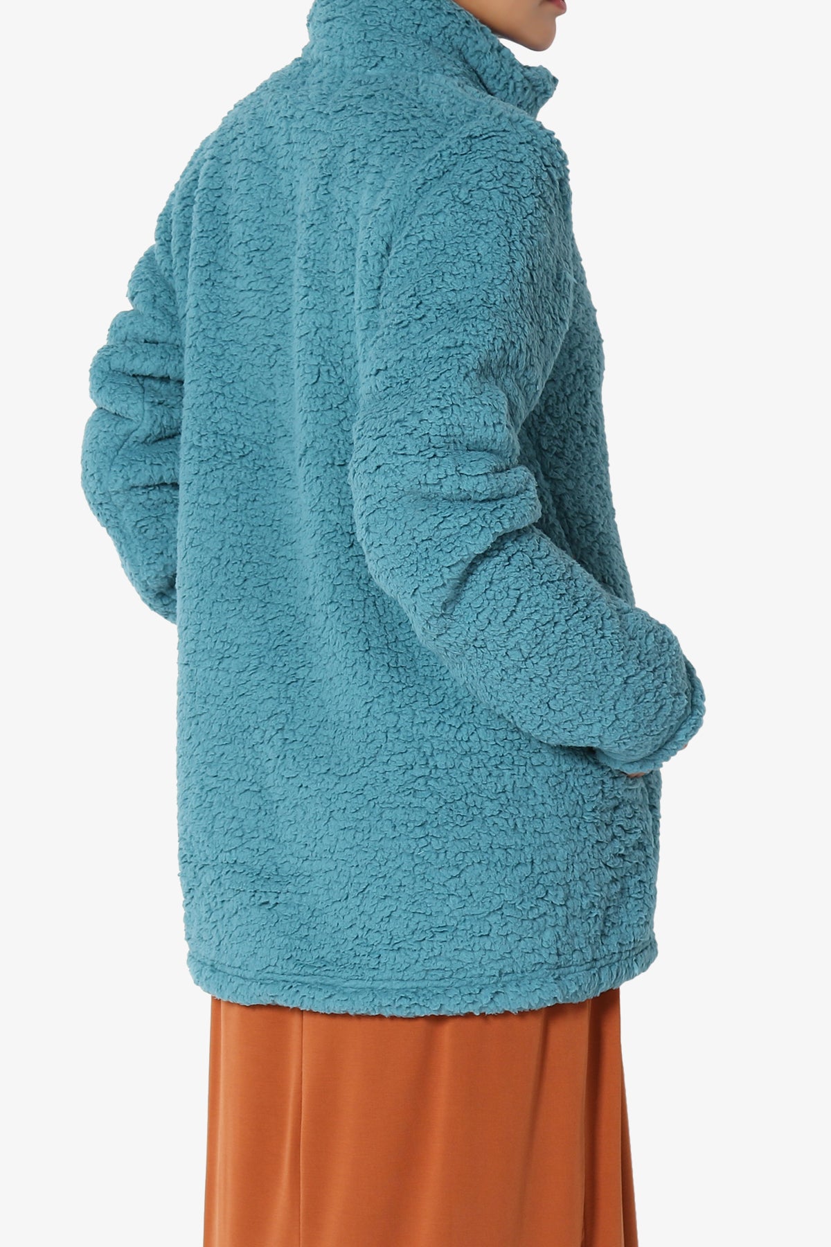 Kenmar High Neck Short Slim Teddy Jacket