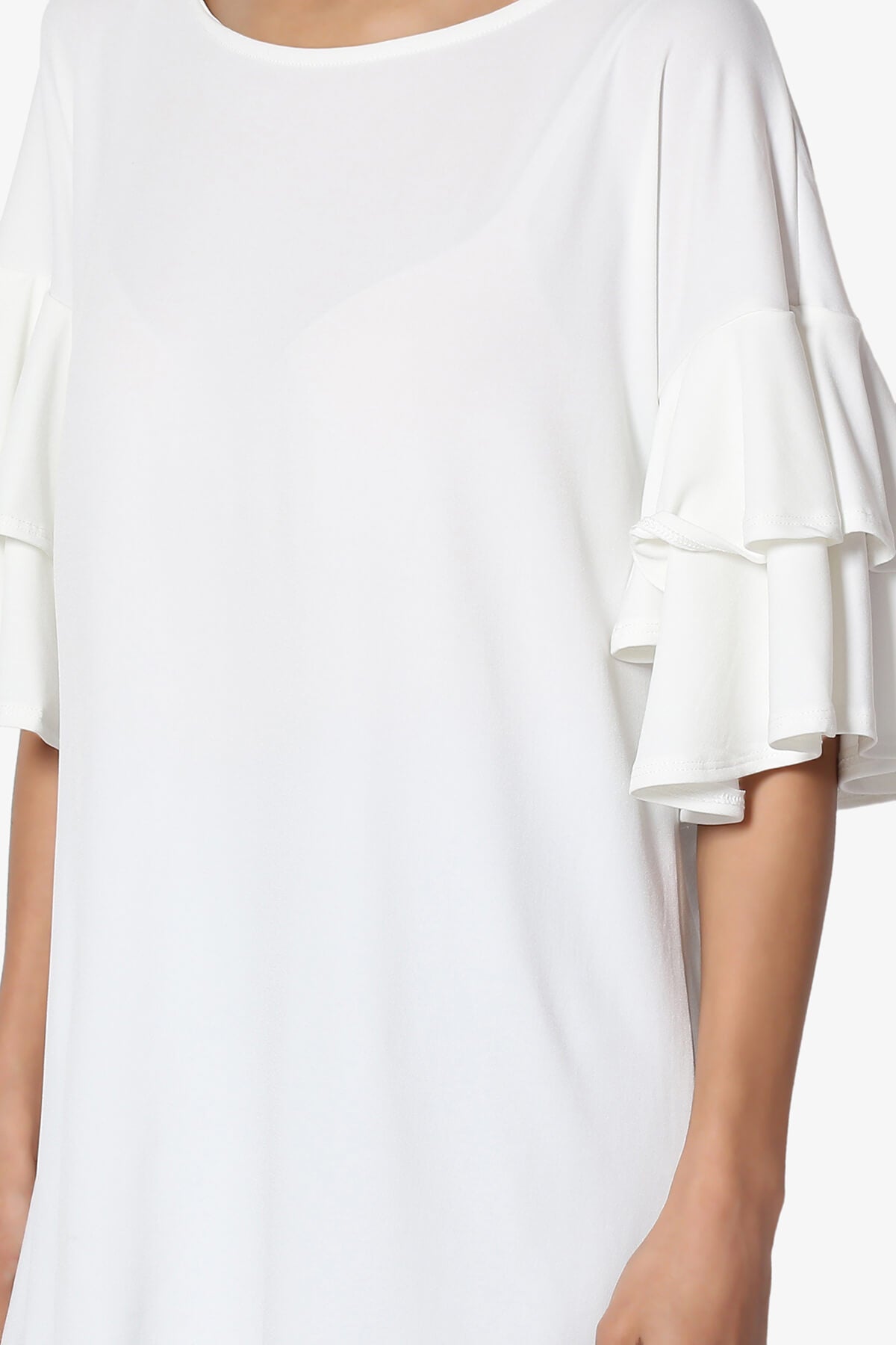 Omere Tiered Bell Sleeve Blouse IVORY_5