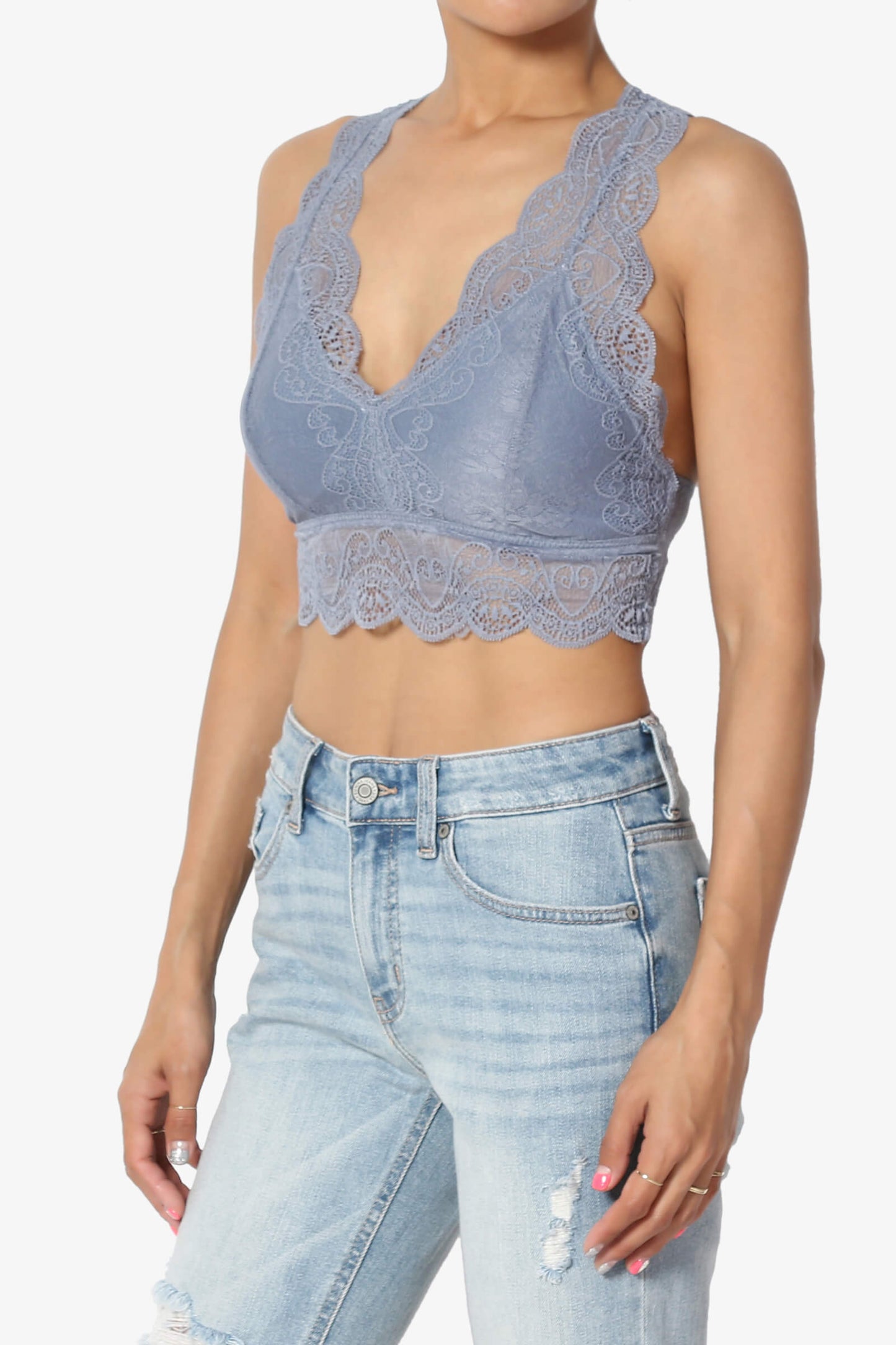 Adrienne Lace Padded Bralette CEMENT_3