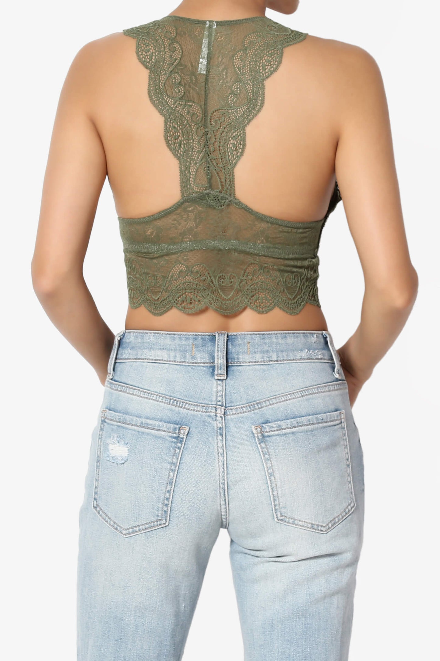 Adrienne Lace Padded Bralette DUSTY OLIVE_2