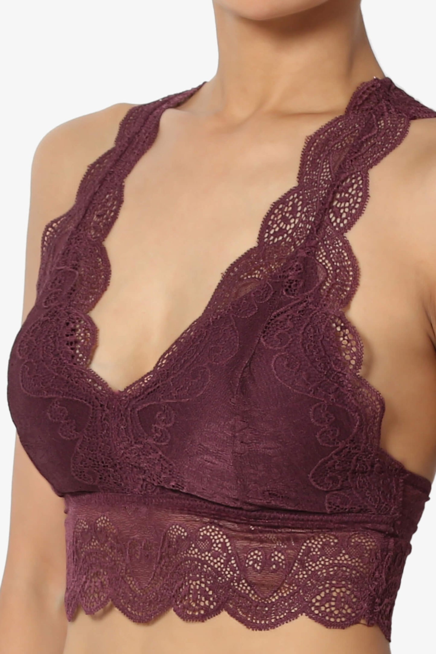 Adrienne Lace Padded Bralette DUSTY PLUM_5