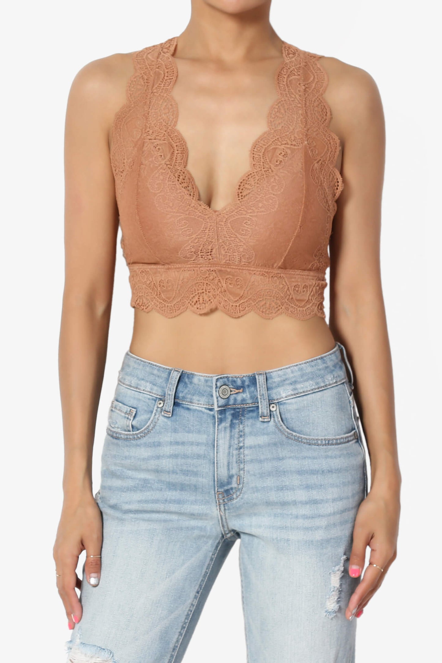 Adrienne Lace Padded Bralette EGG SHELL_1
