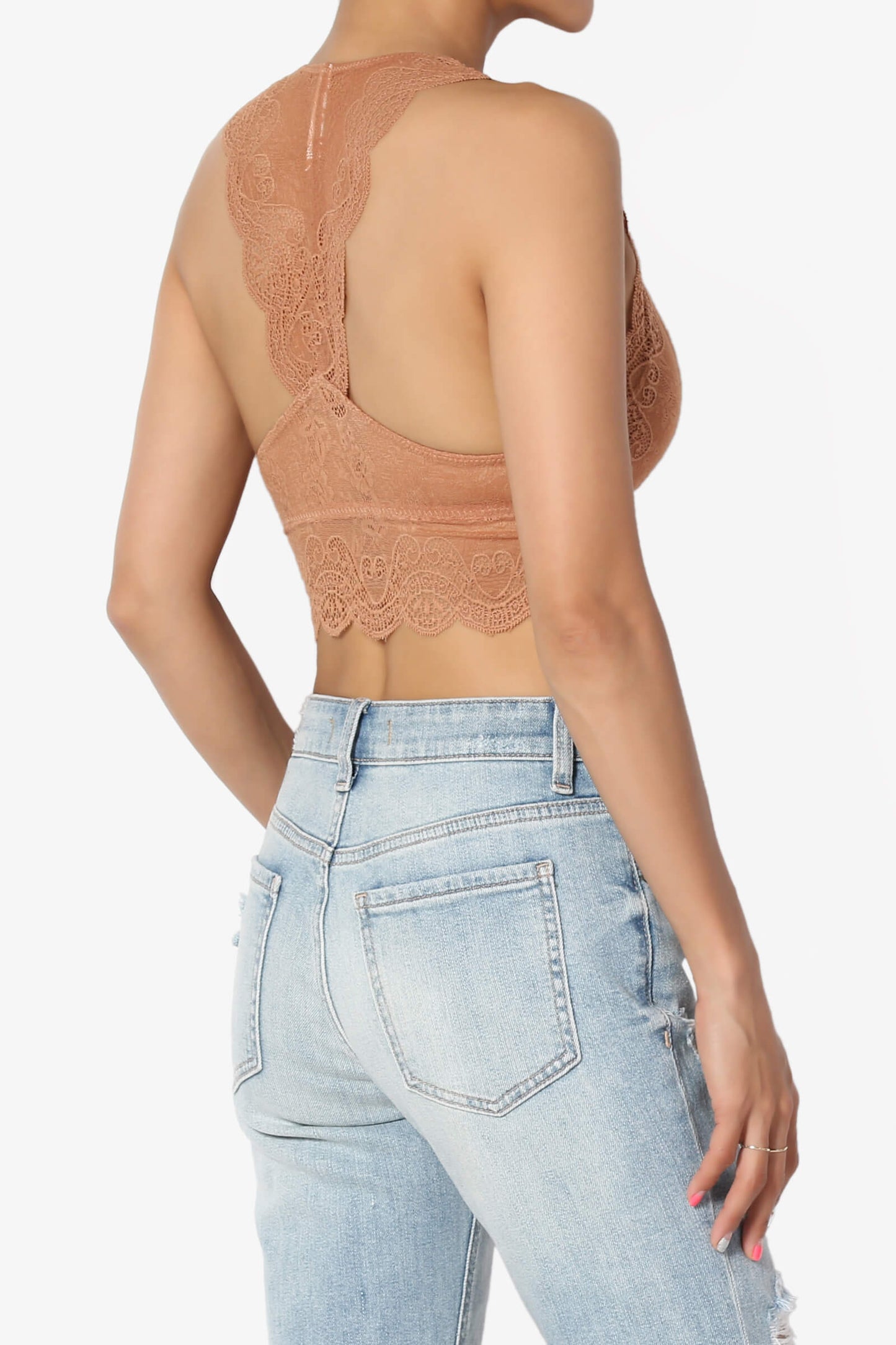 Adrienne Lace Padded Bralette EGG SHELL_4