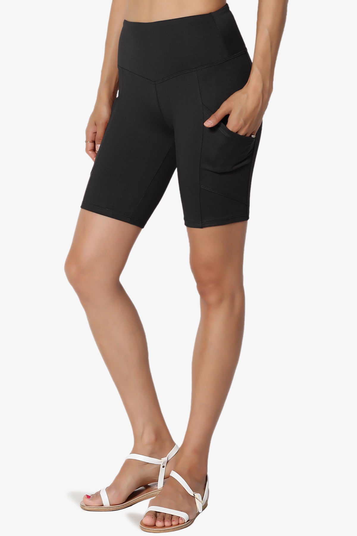 Catia Microfiber Pocket Biker Short Leggings