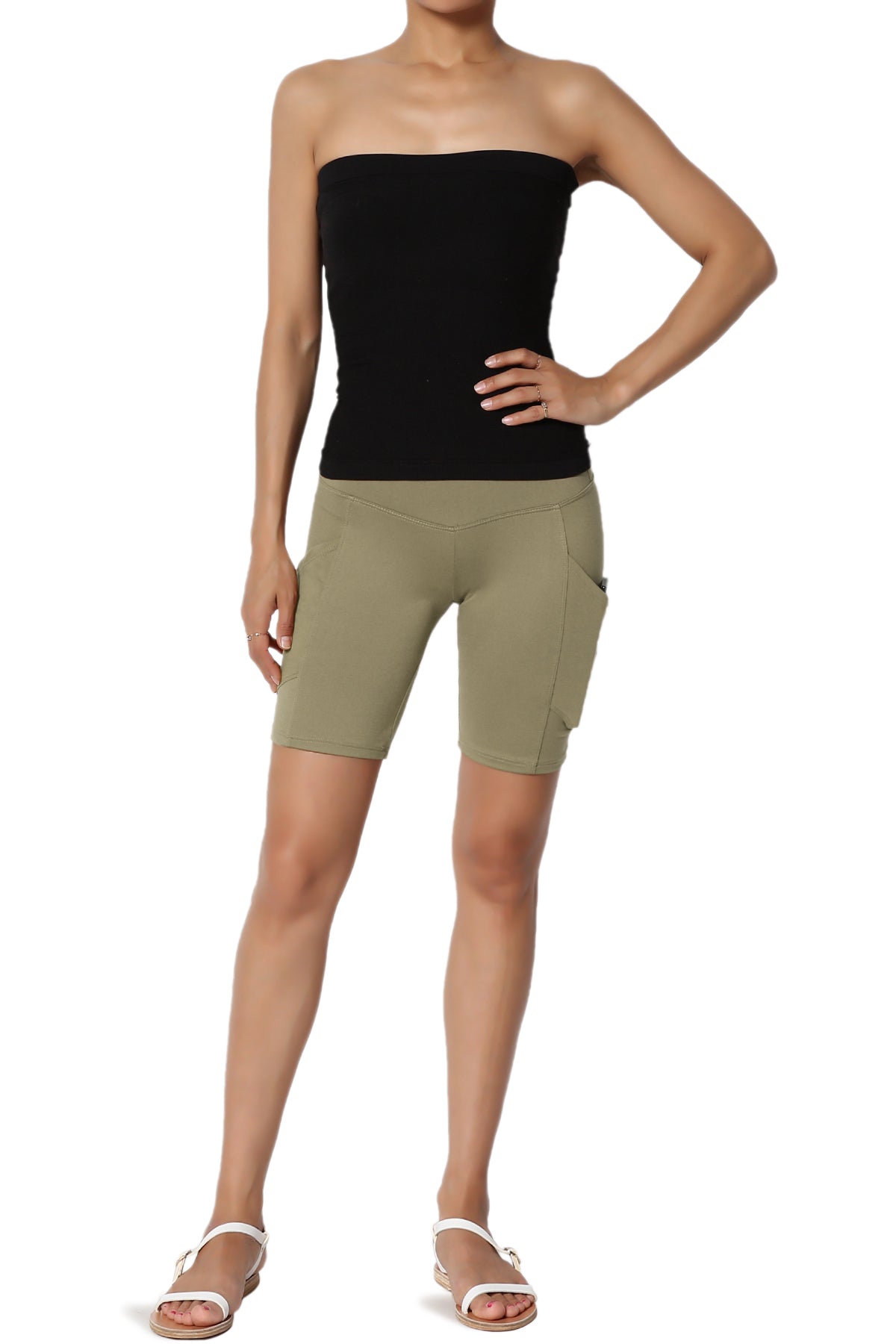 Catia Microfiber Pocket Biker Short Leggings PLUS