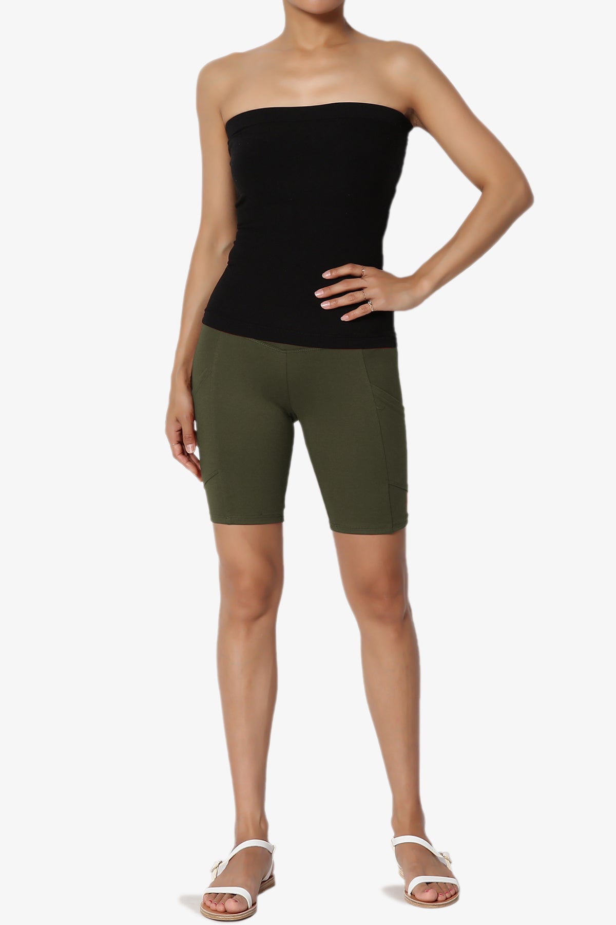 Catia Microfiber Pocket Biker Short Leggings PLUS