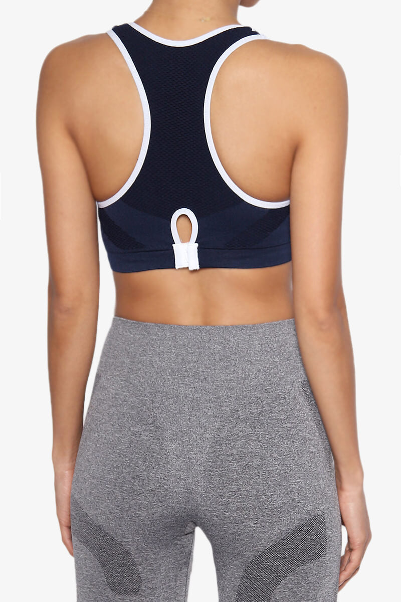 Rubin Mesh Racerback Sports Bra Top NAVY_1