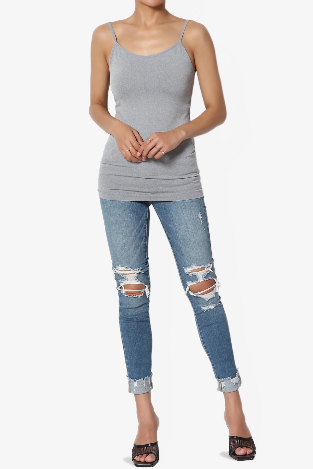 Himari Seamless Camisole Top HEATHER GREY_6