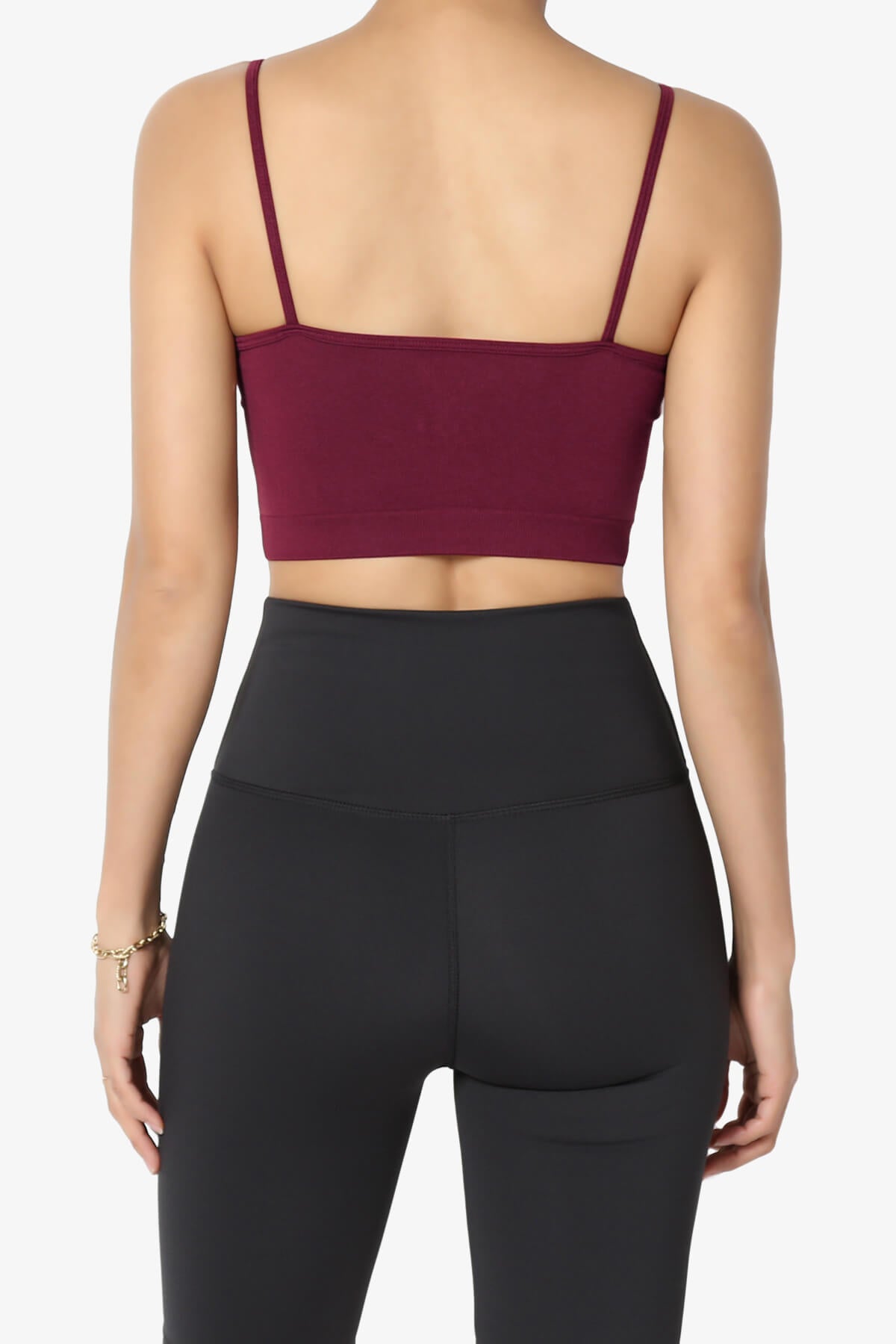 Cally Padded Crisscross Bralette BURGUNDY_2