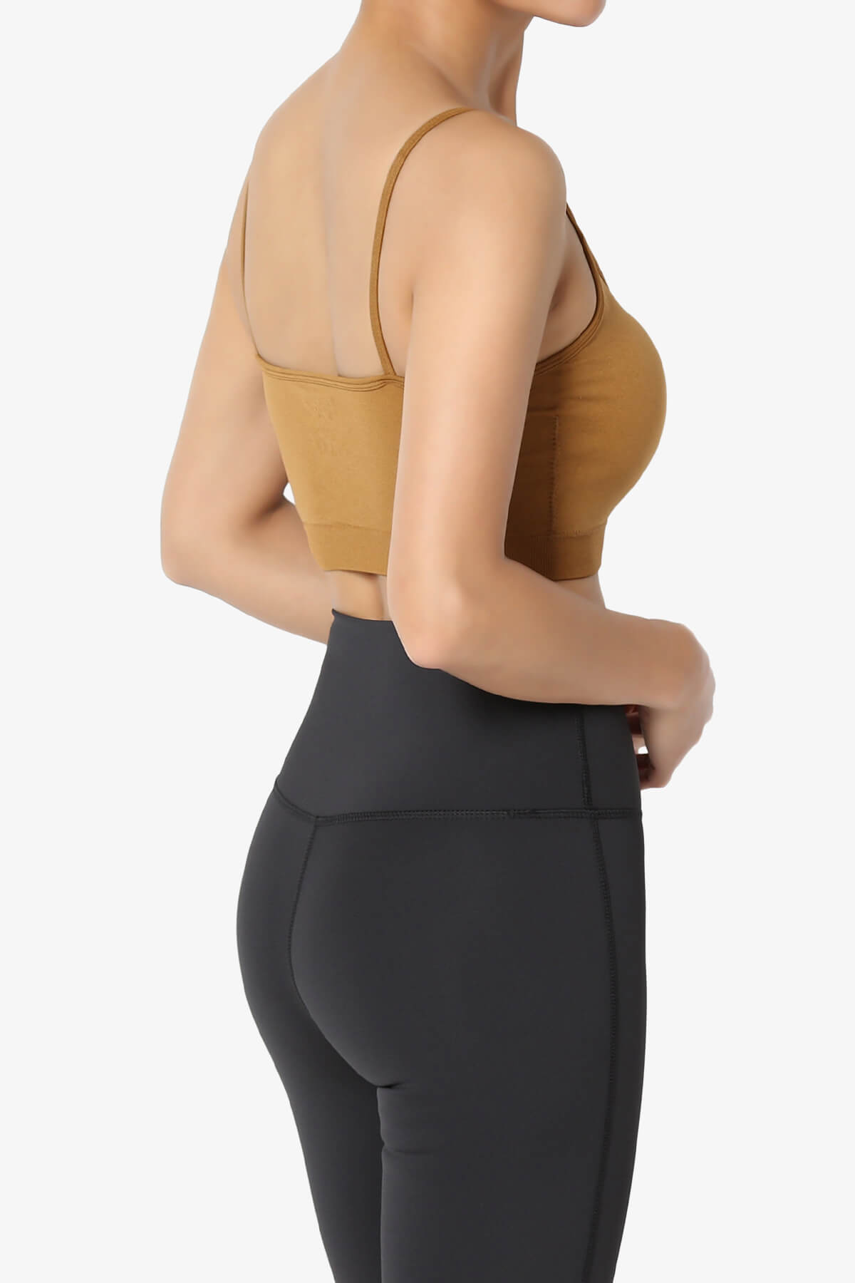 Cally Padded Crisscross Bralette COFFEE_4