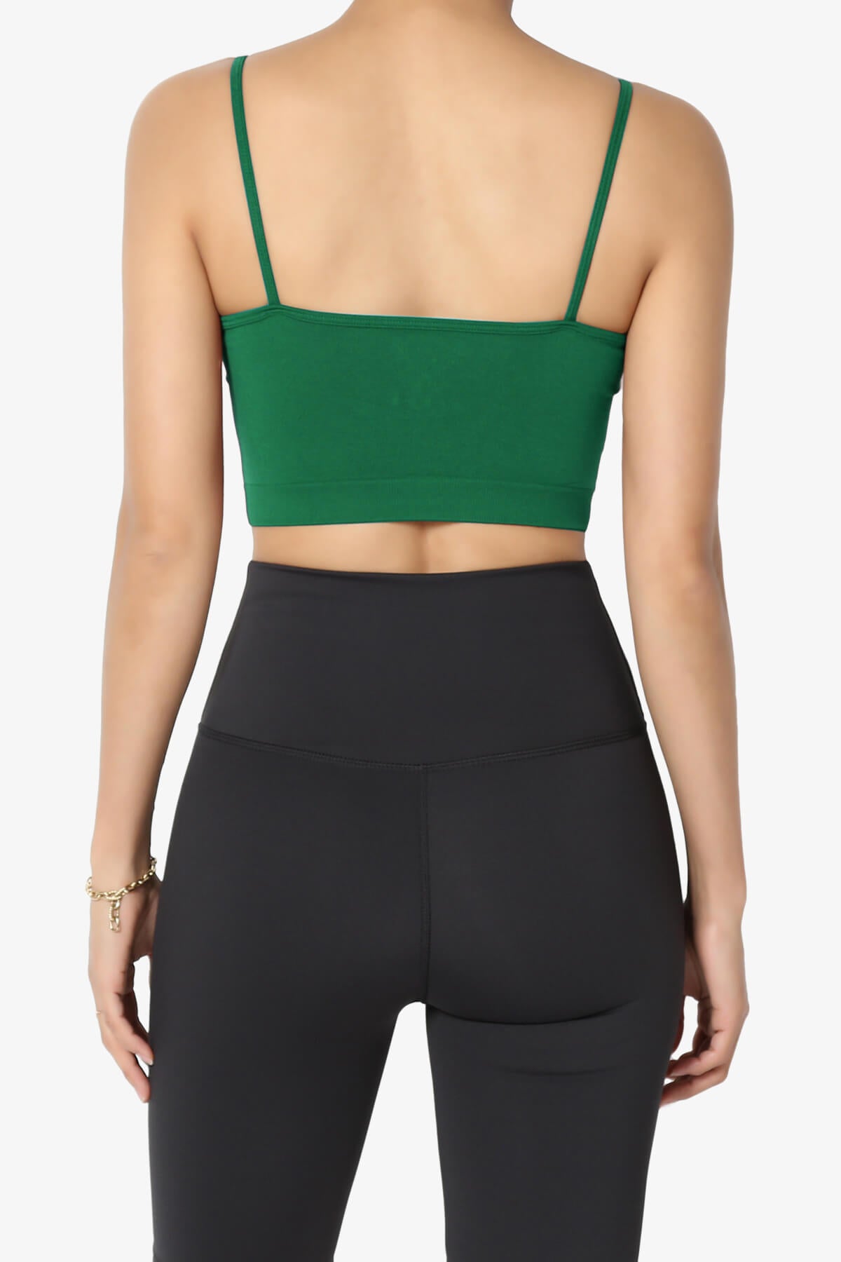 Cally Padded Crisscross Bralette FOREST GREEN_2