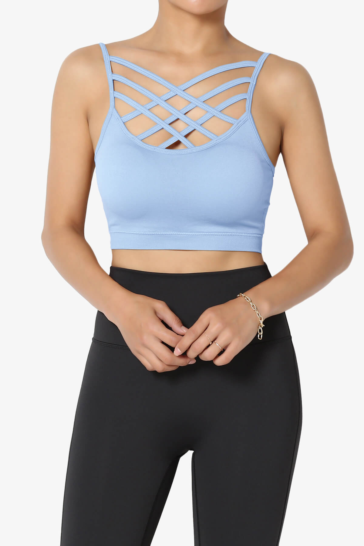 Cally Padded Crisscross Bralette LIGHT BLUE_1