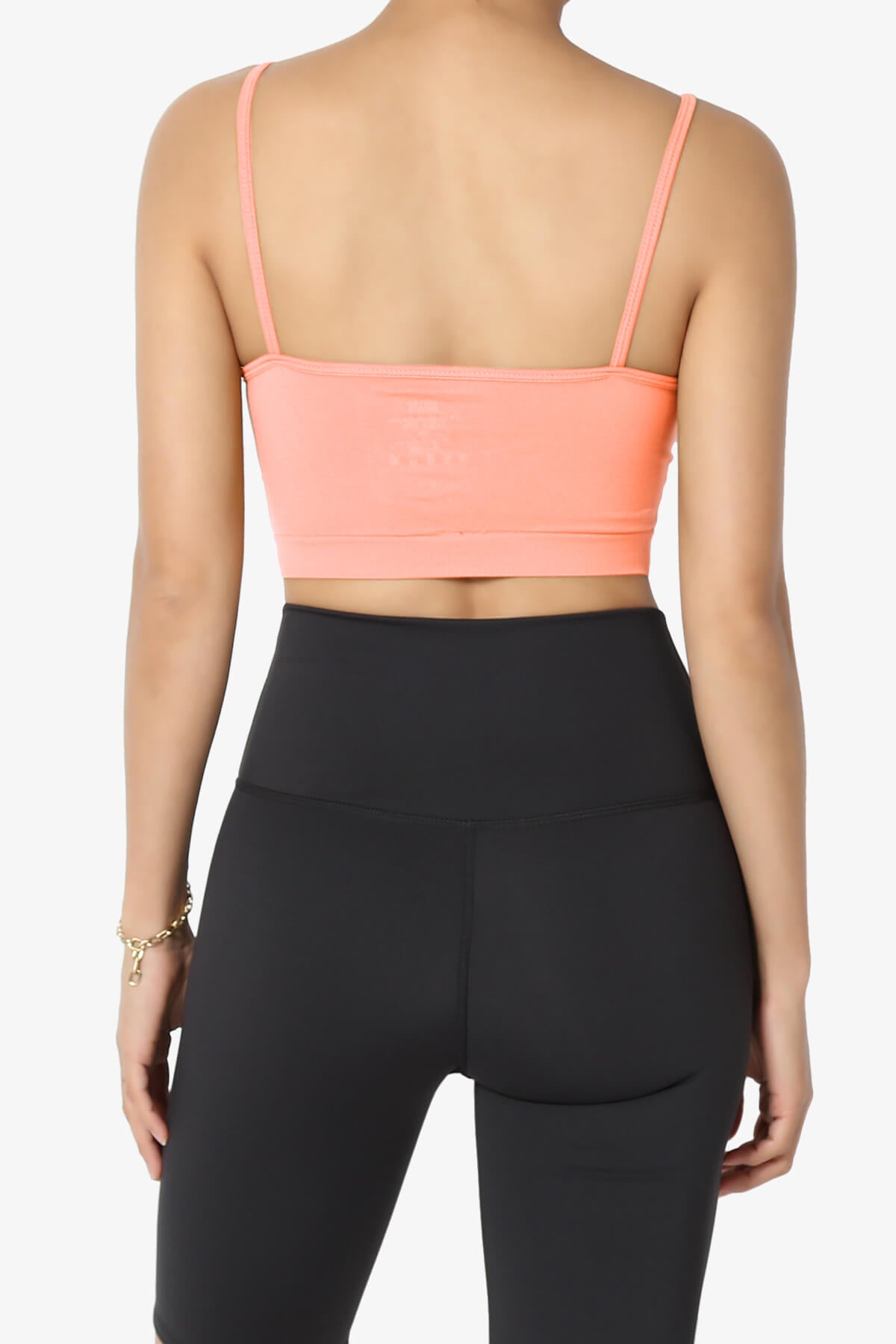 Cally Padded Crisscross Bralette NEON CORAL_2