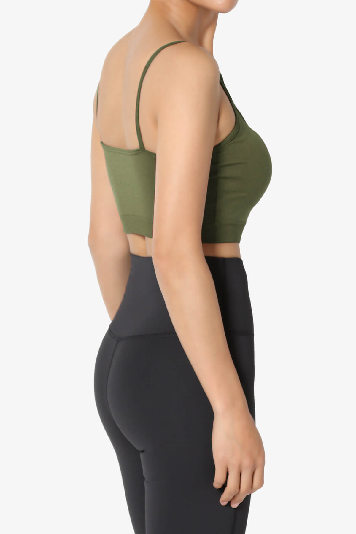 Cally Padded Crisscross Bralette OLIVE GREEN_4