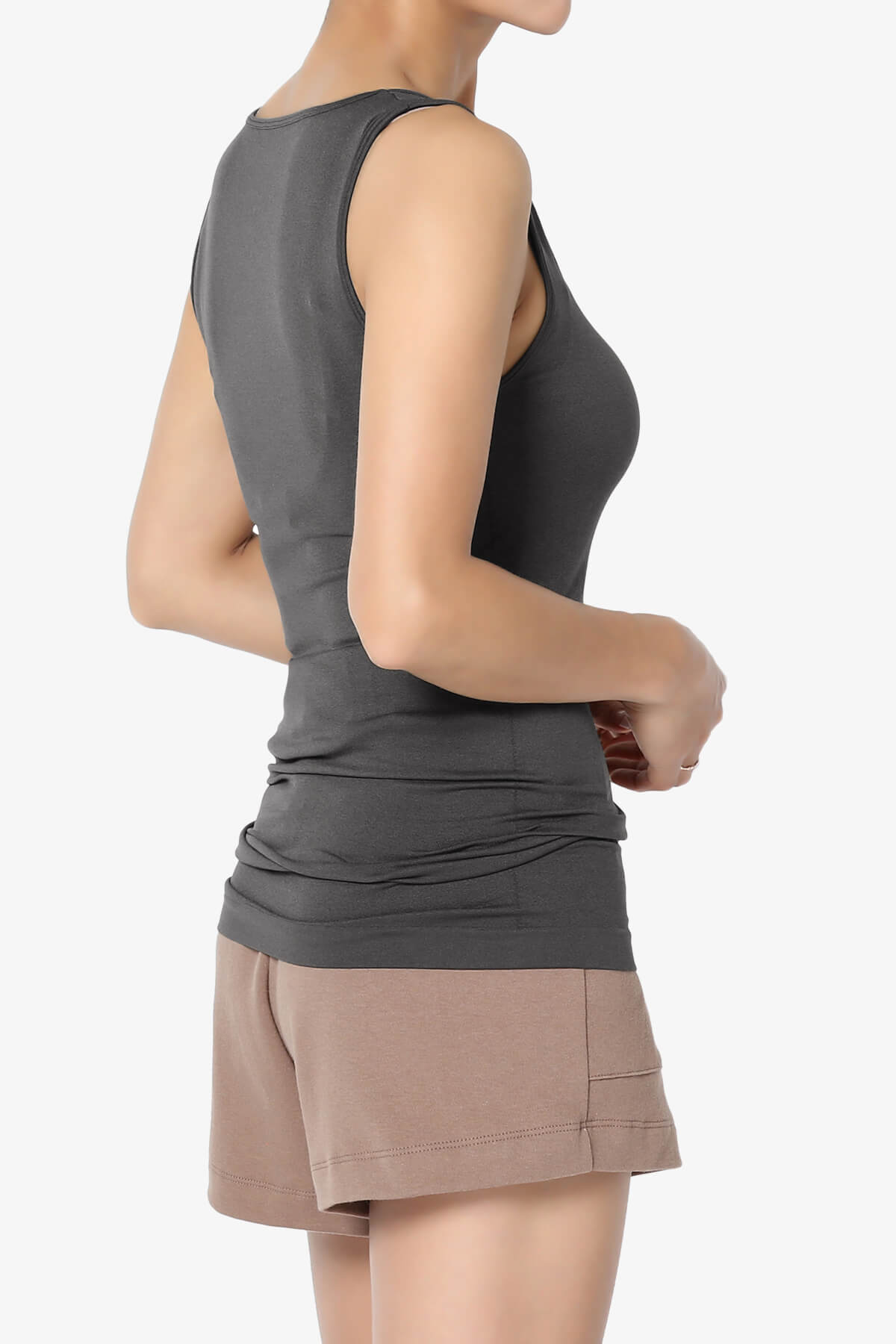 Nisha Scoop Neck Seamless Tank Top ASH GREY_4