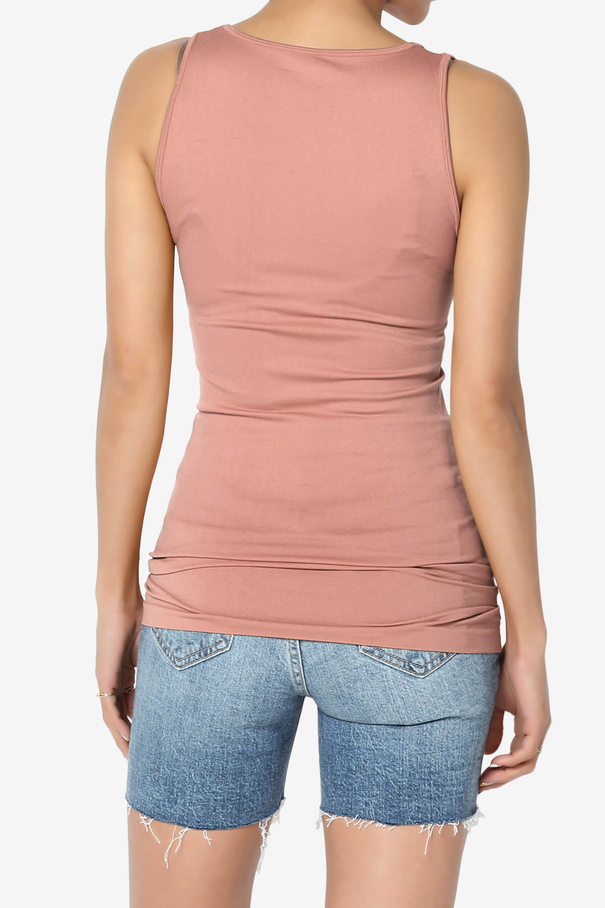 Nisha Scoop Neck Seamless Tank Top ASH ROSE_2