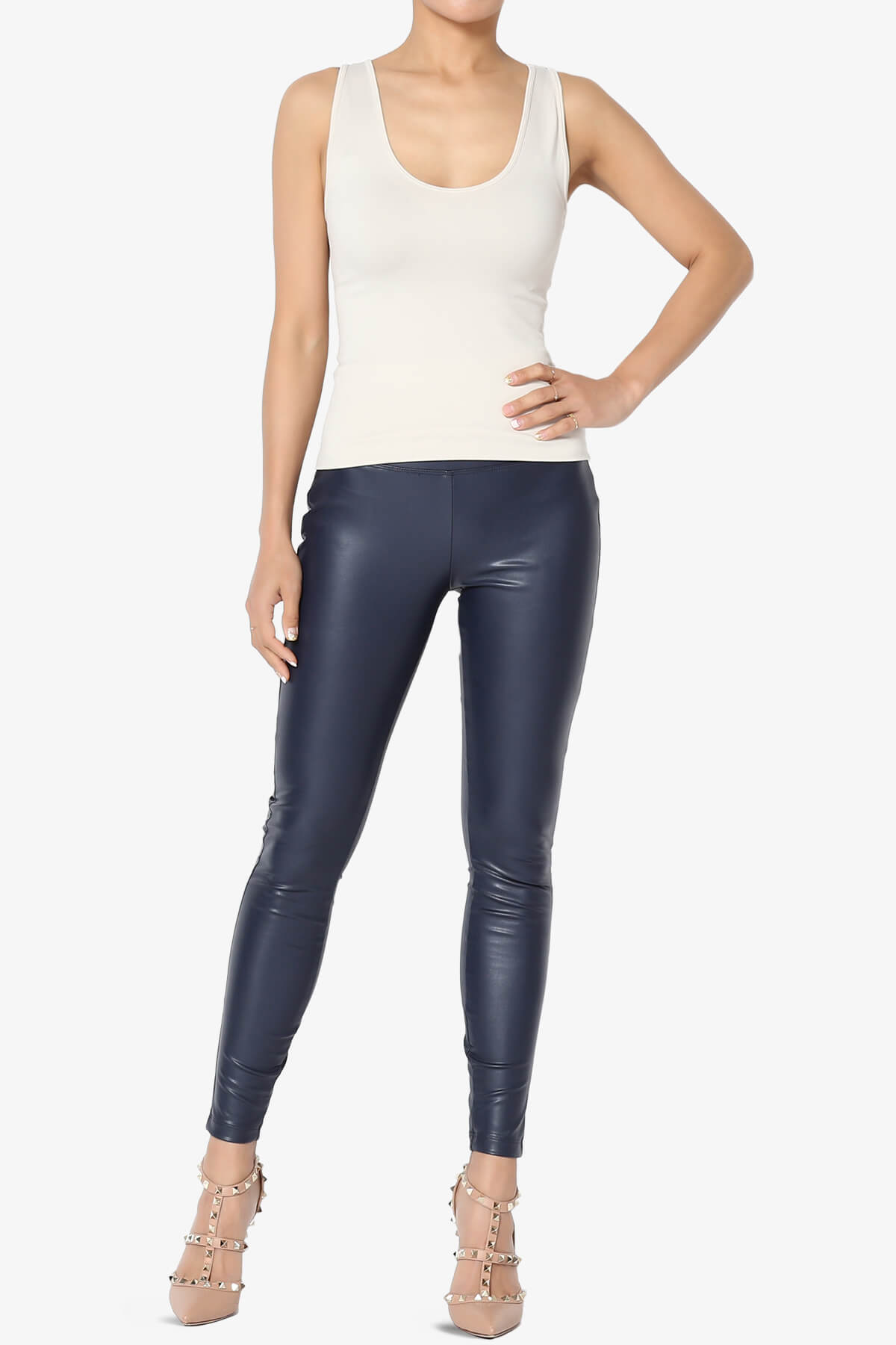 Nisha Scoop Neck Seamless Tank Top BONE_6