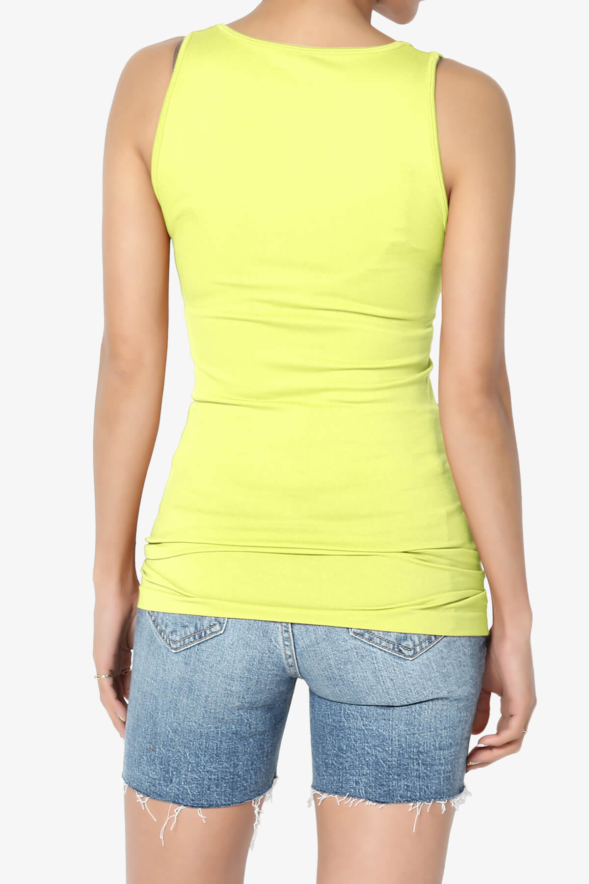 Nisha Scoop Neck Seamless Tank Top BRIGHT YELLOW_2