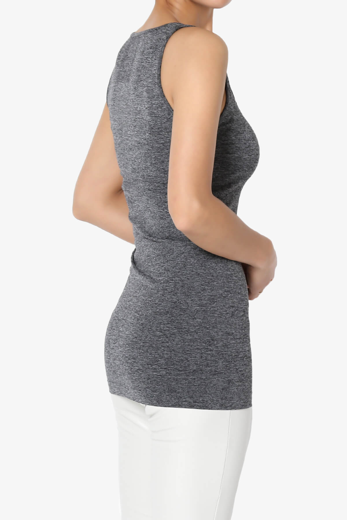 Nisha Scoop Neck Seamless Tank Top CHARCOAL_4