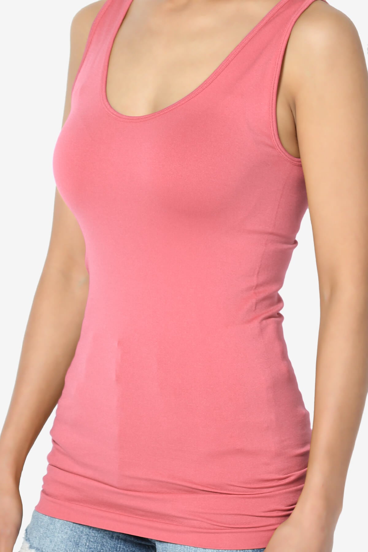 Nisha Scoop Neck Seamless Tank Top DESERT ROSE_5