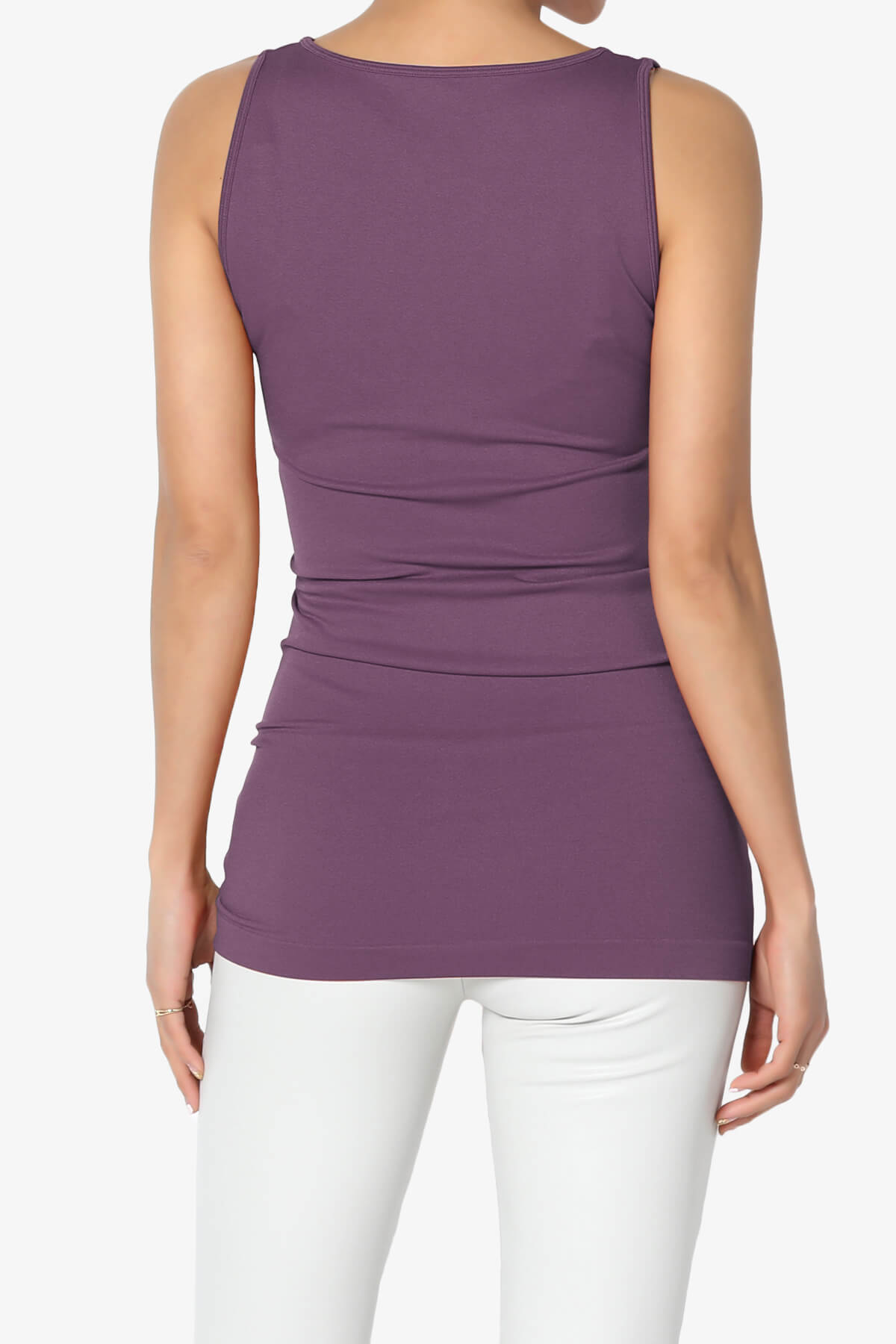 Nisha Scoop Neck Seamless Tank Top DUSTY PLUM_2