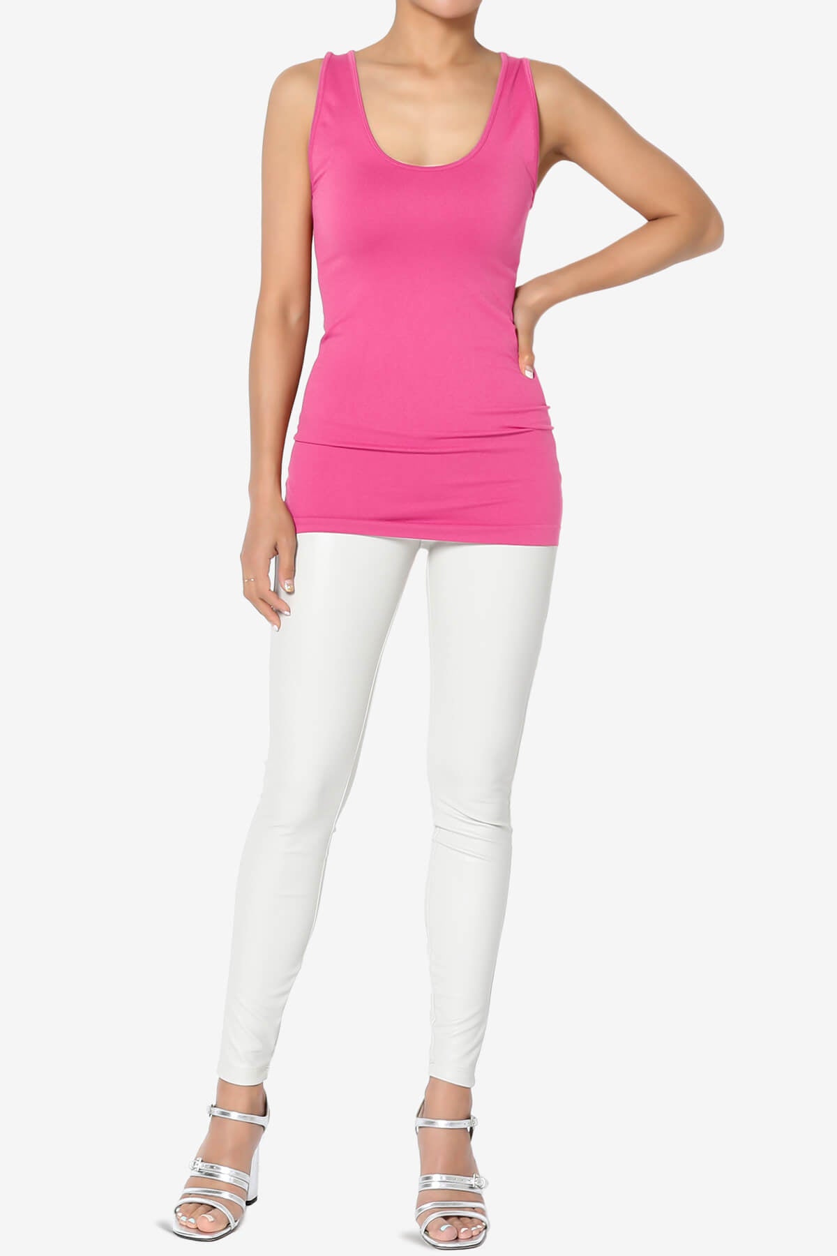 Nisha Scoop Neck Seamless Tank Top FUCHSIA_6