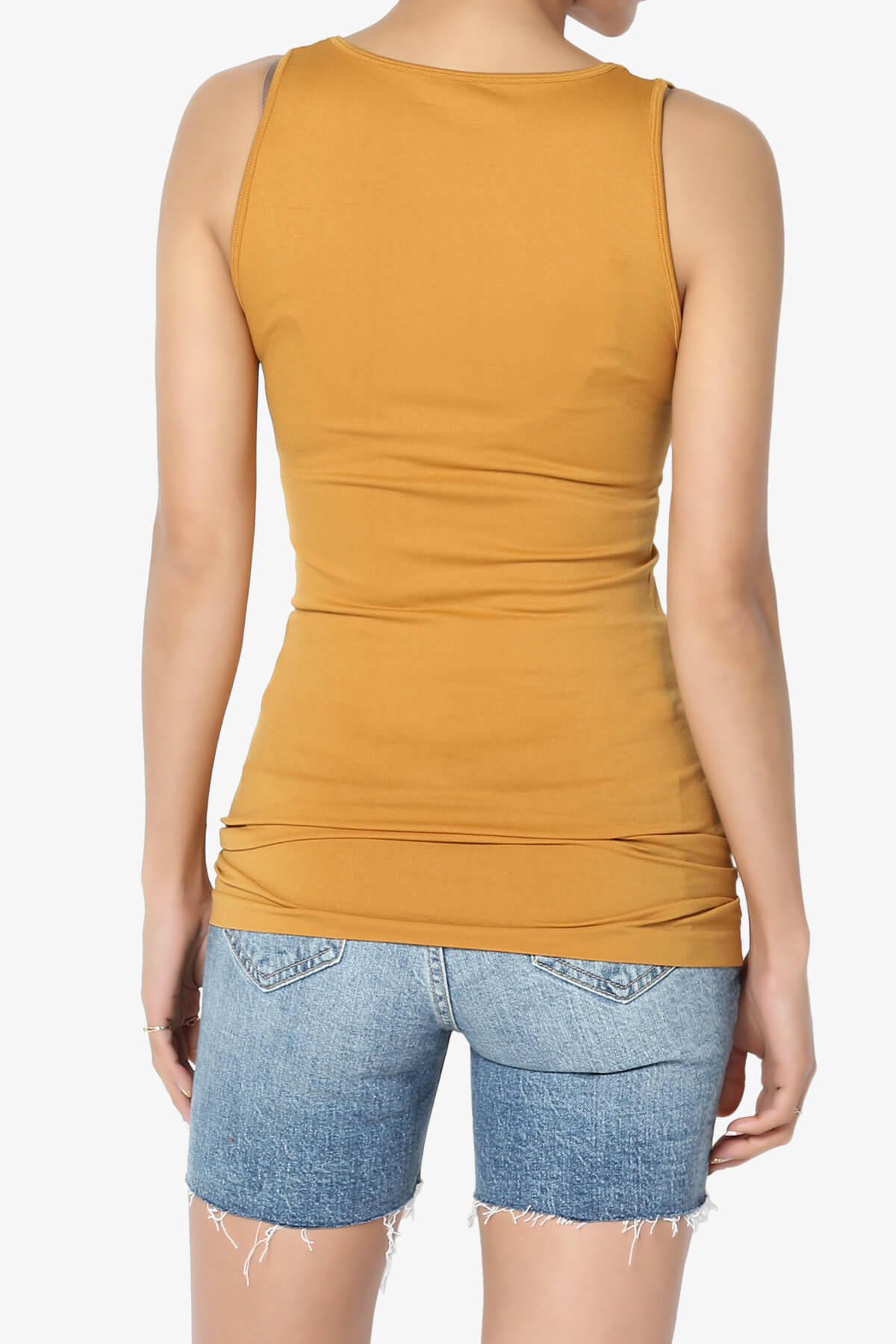 Nisha Scoop Neck Seamless Tank Top GOLDEN MUSTARD_2