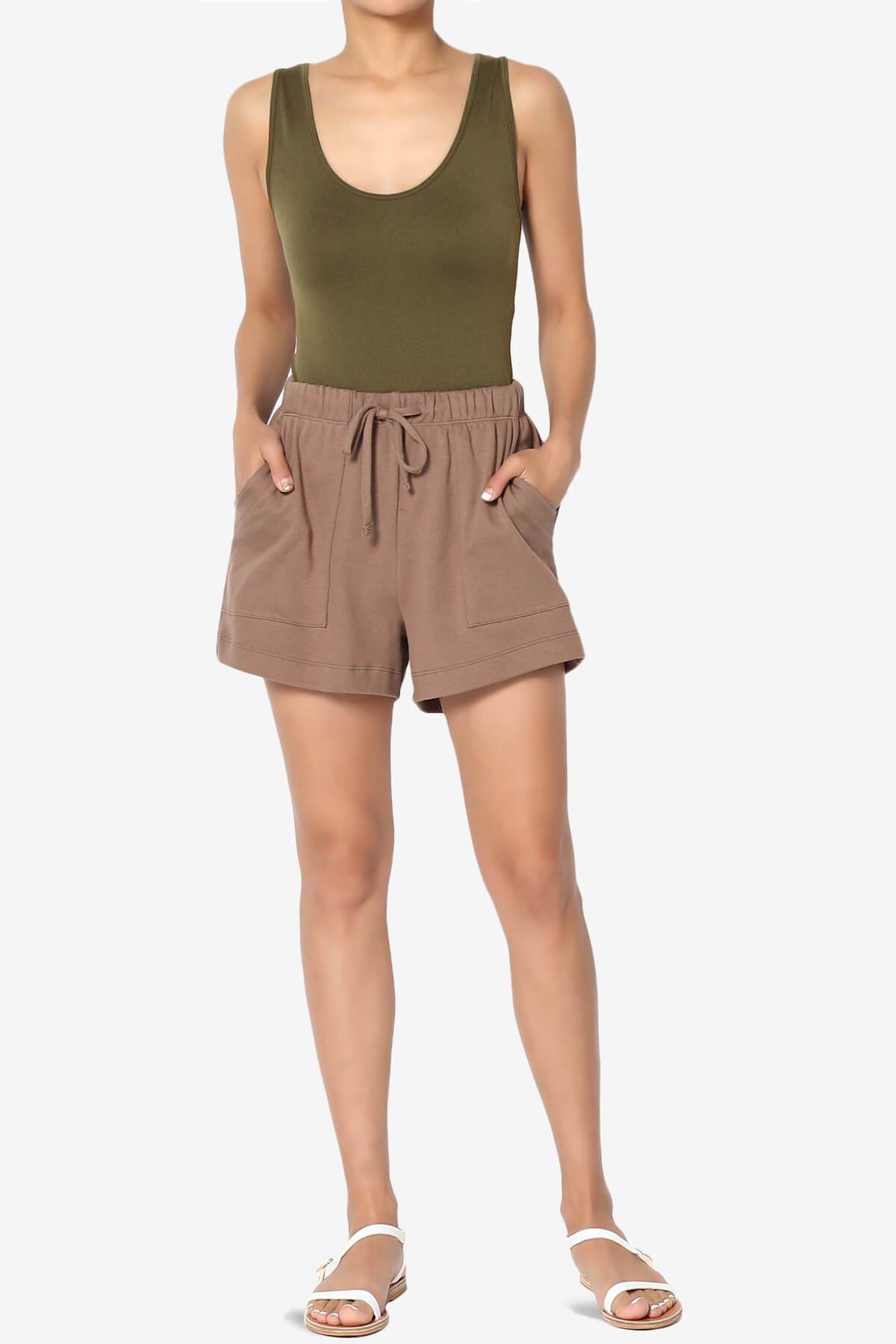 Nisha Scoop Neck Seamless Tank Top OLIVE KHAKI_6