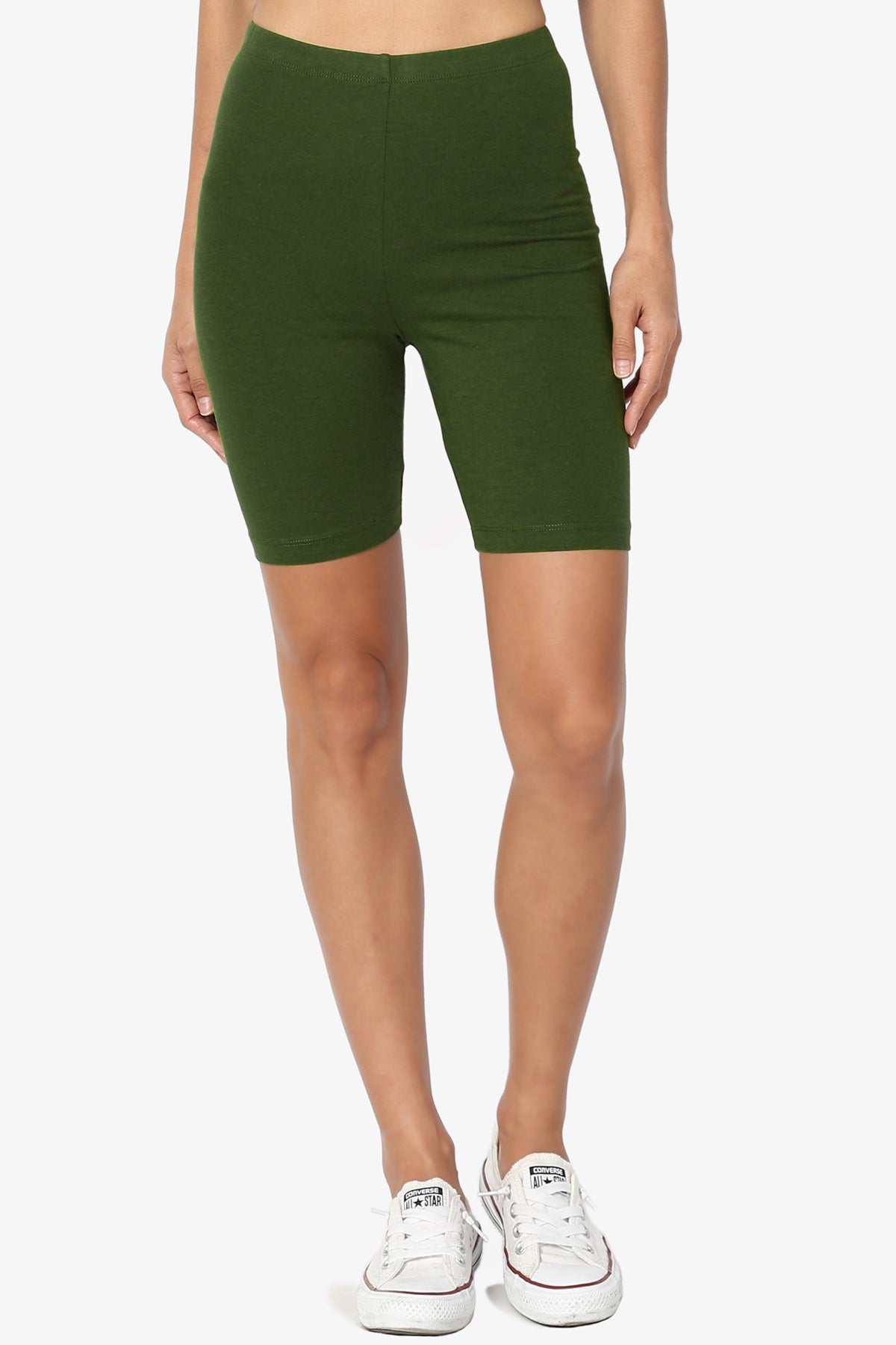 Kite Cotton Biker Short Leggings ARMY GREEN_1