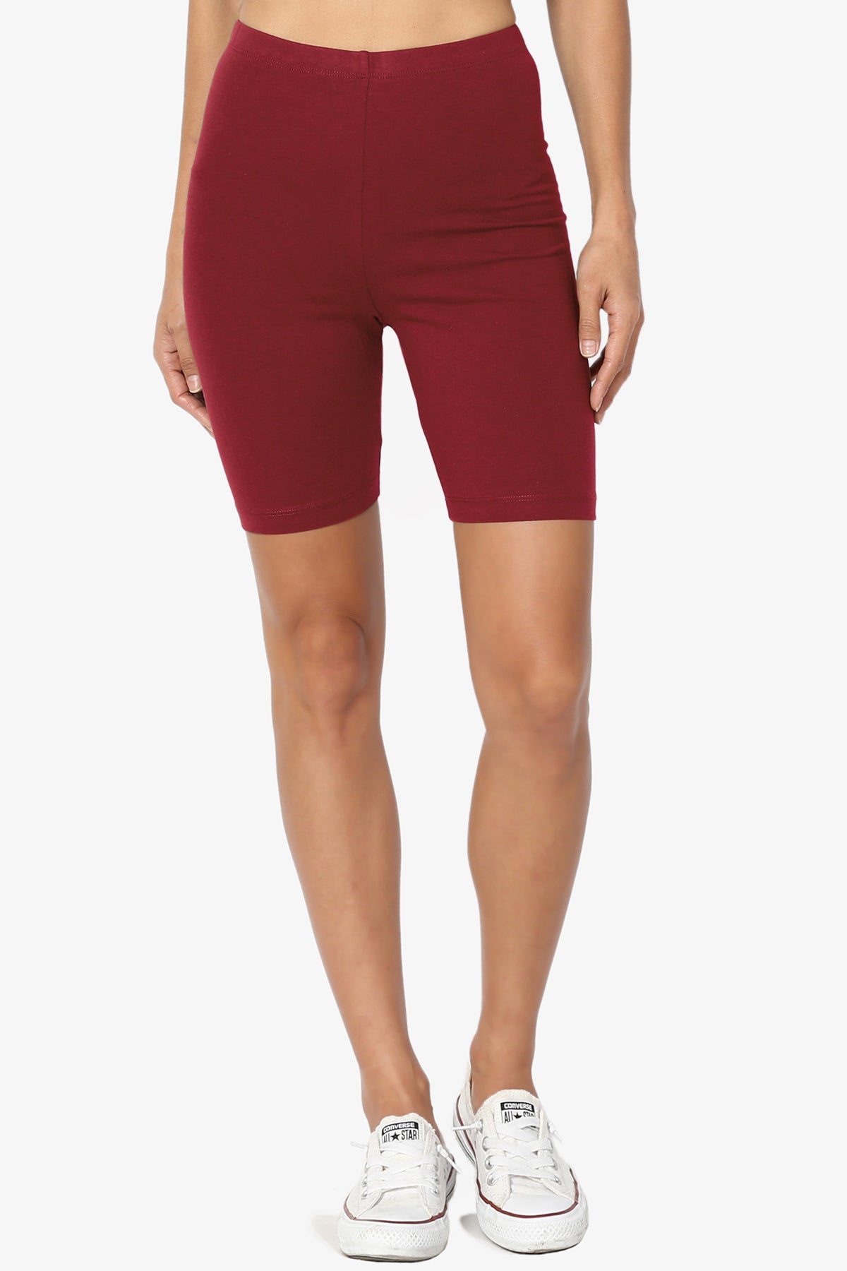 Kite Cotton Biker Short Leggings BURGUNDY_1