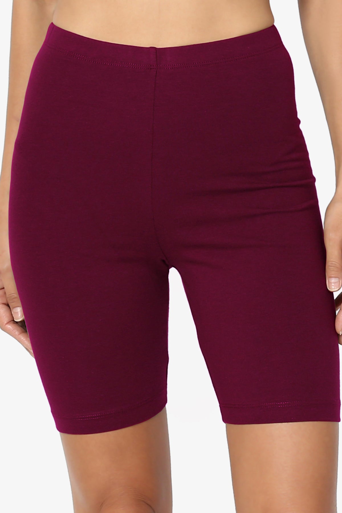 Kite Cotton Biker Short Leggings DARK BURGUNDY_5