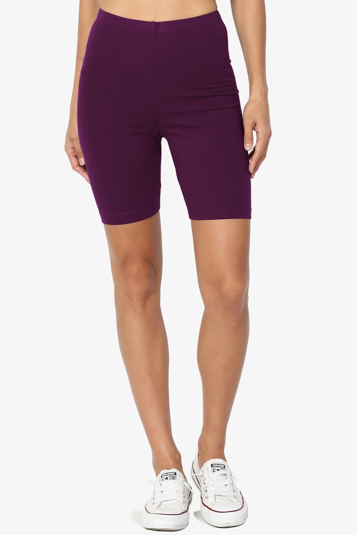 Kite Cotton Biker Short Leggings DARK PLUM_1