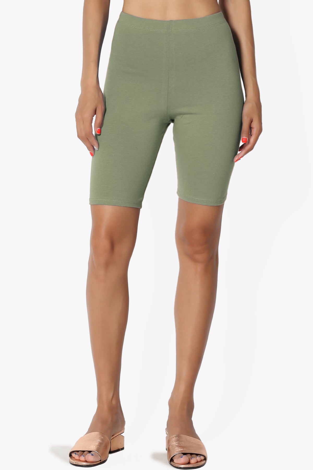 Kite Cotton Biker Short Leggings DUSTY OLIVE_1