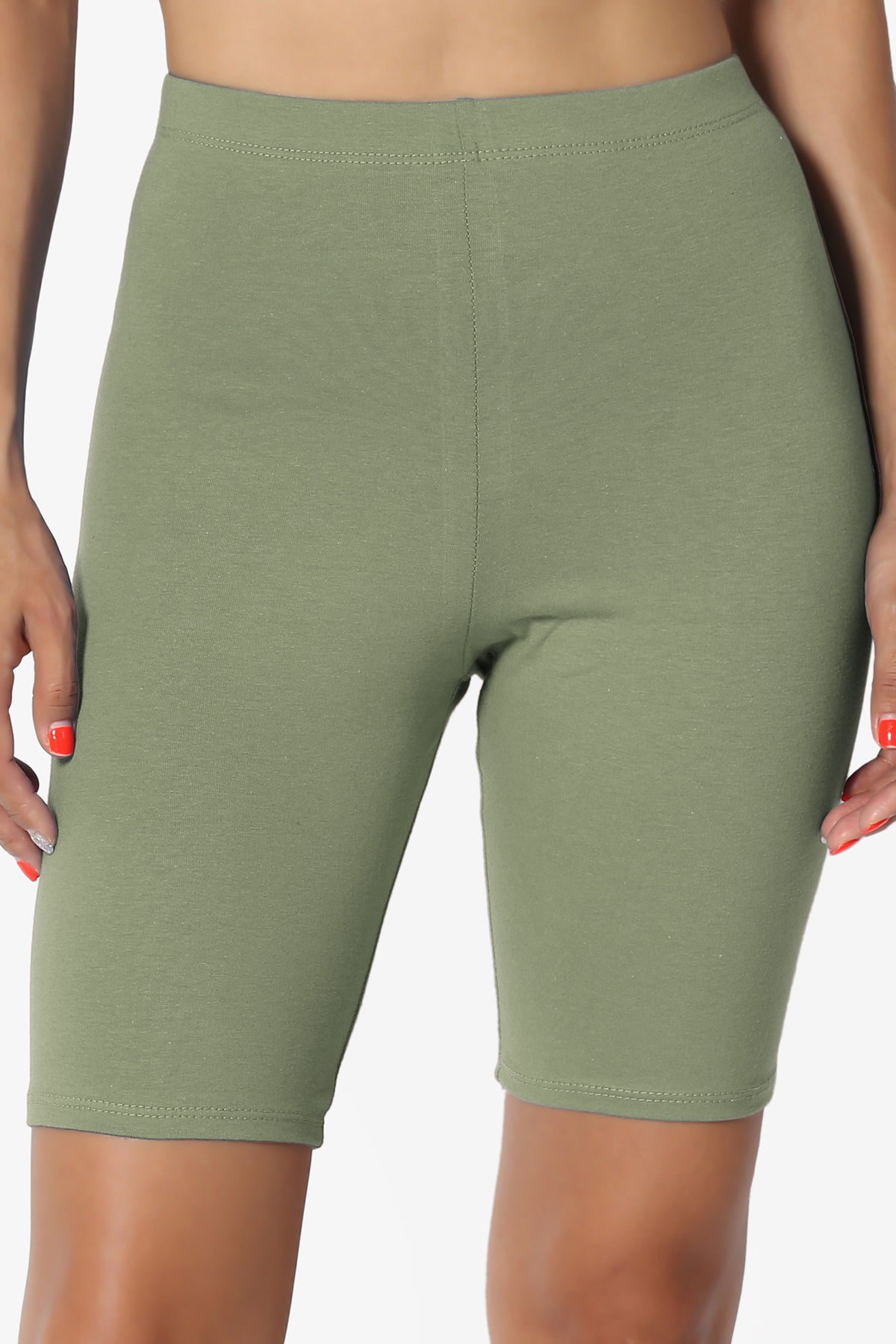 Kite Cotton Biker Short Leggings DUSTY OLIVE_2