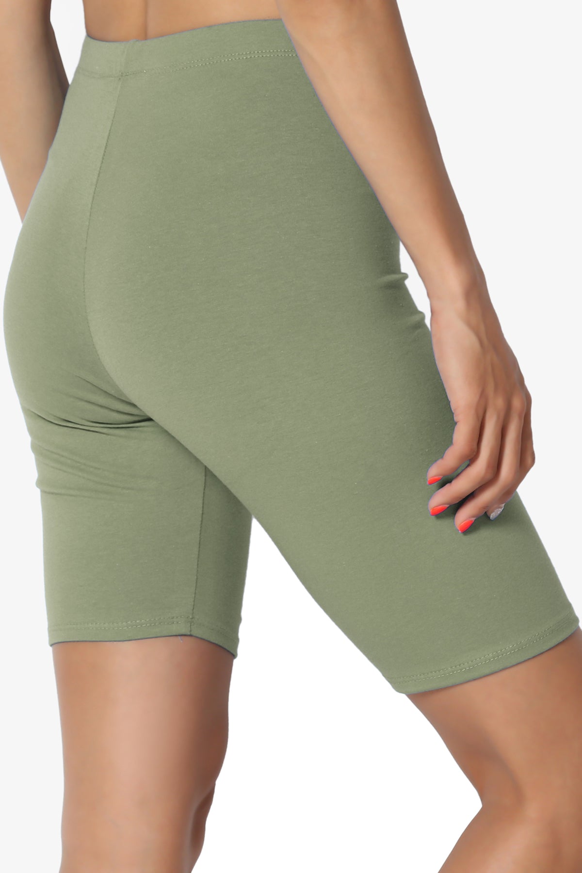 Kite Cotton Biker Short Leggings DUSTY OLIVE_4