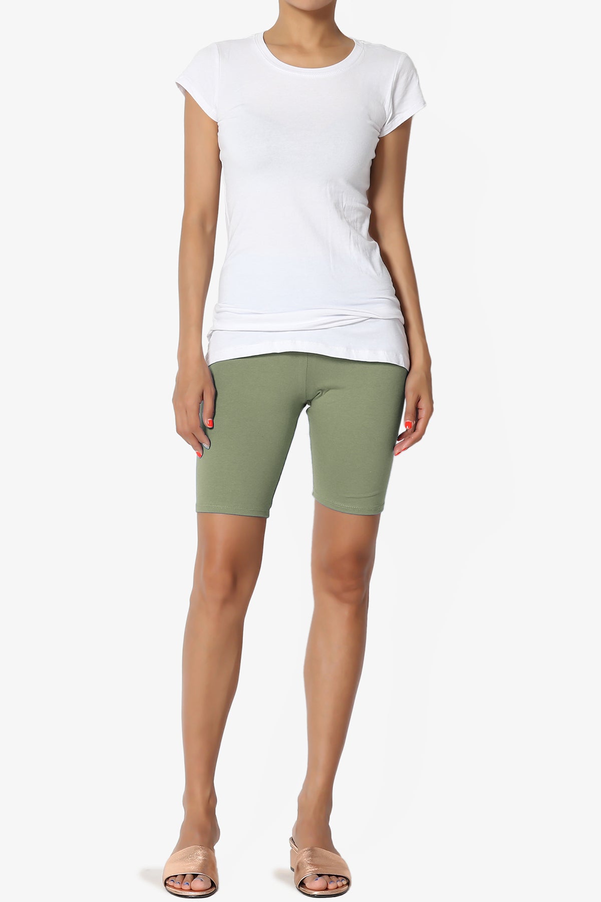 Kite Cotton Biker Short Leggings DUSTY OLIVE_6