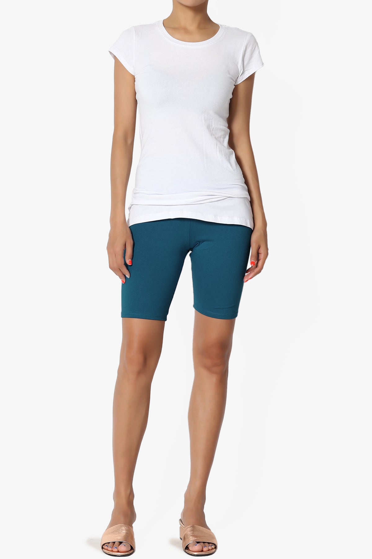 Kite Cotton Biker Short Leggings TEAL_6