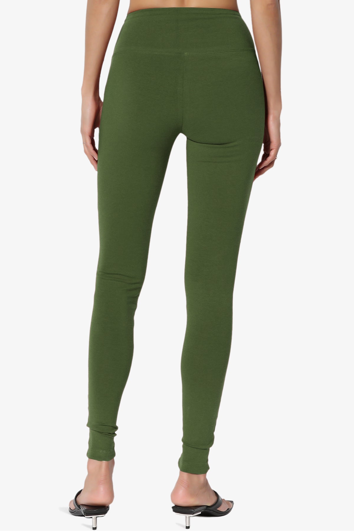 Ansley Cotton Wide Waistband Ankle Leggings PLUS